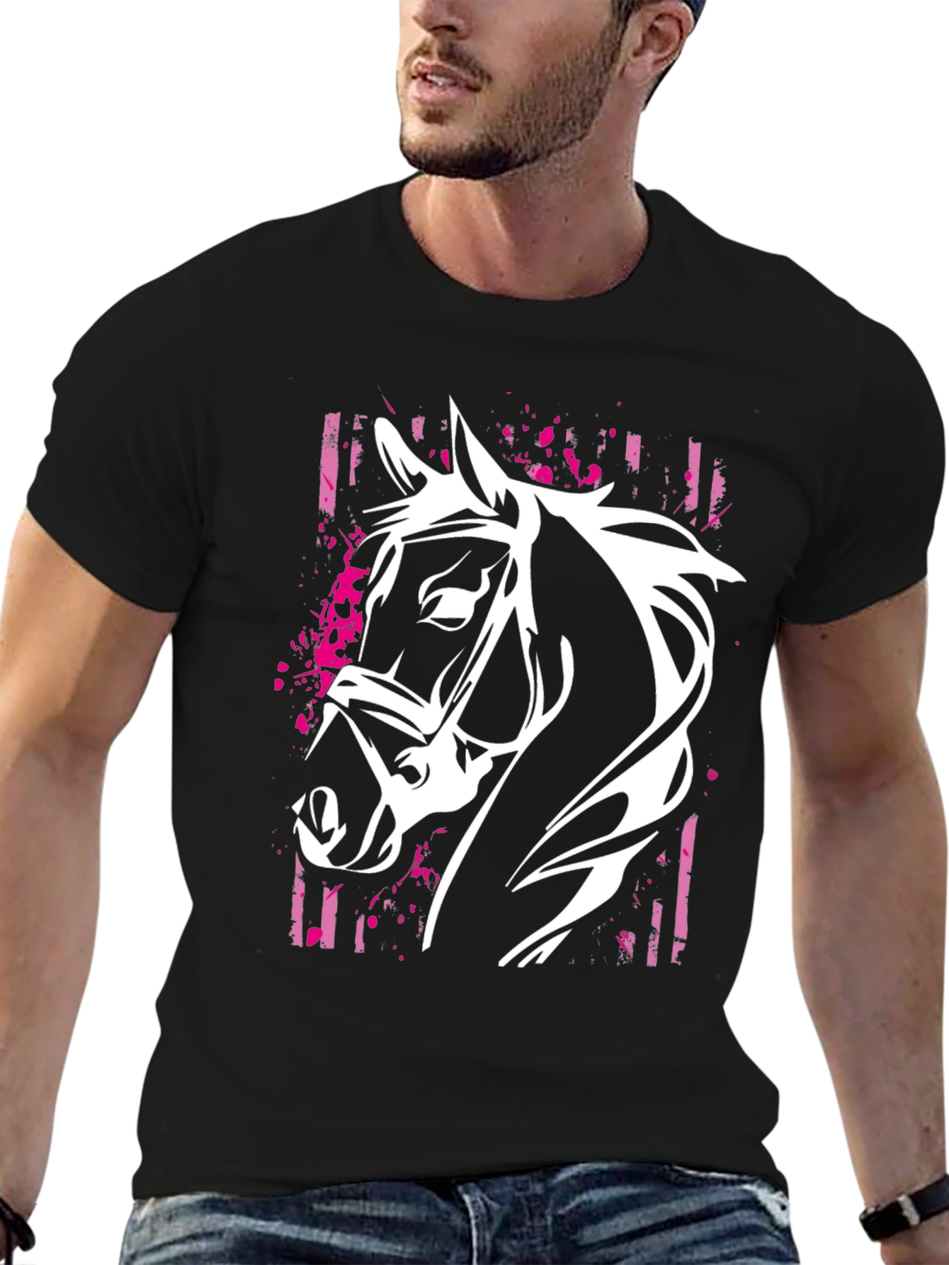 Horse Graphic T-Shirt - Stylish Equestrian Design