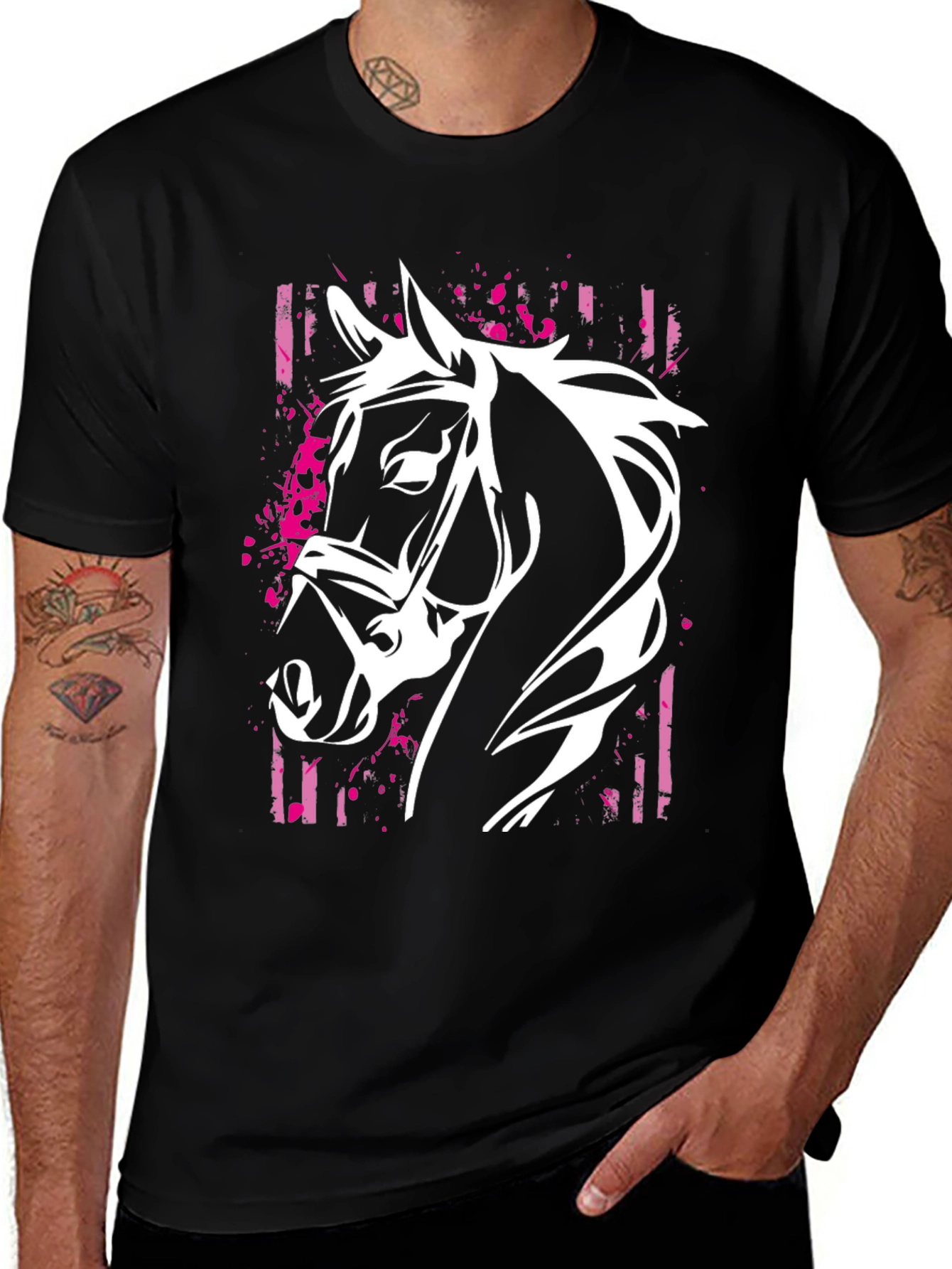 Horse Graphic T-Shirt - Stylish Equestrian Design