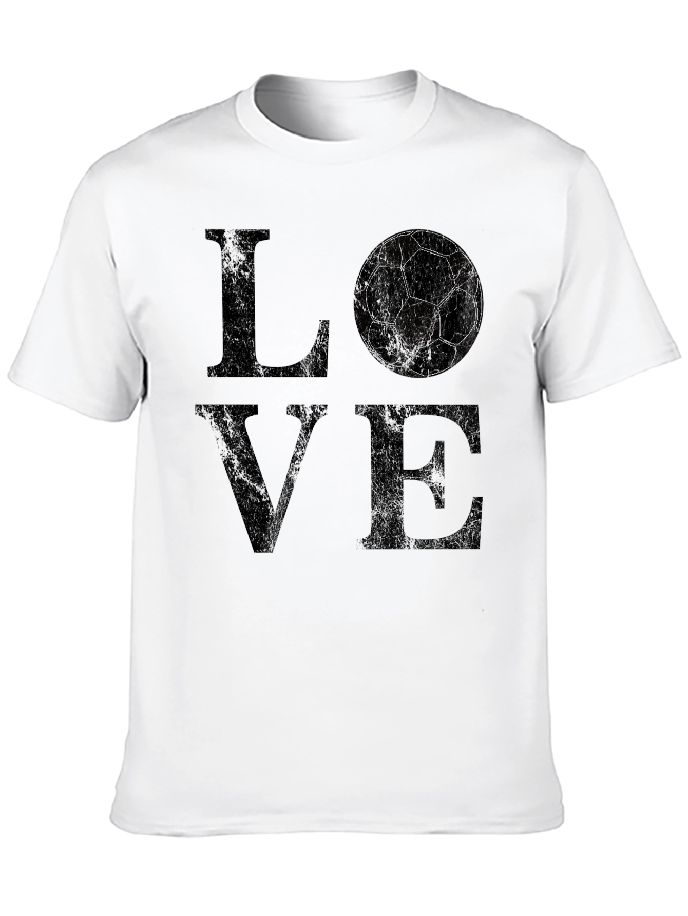 Love Soccer Graphic T-Shirt - Black