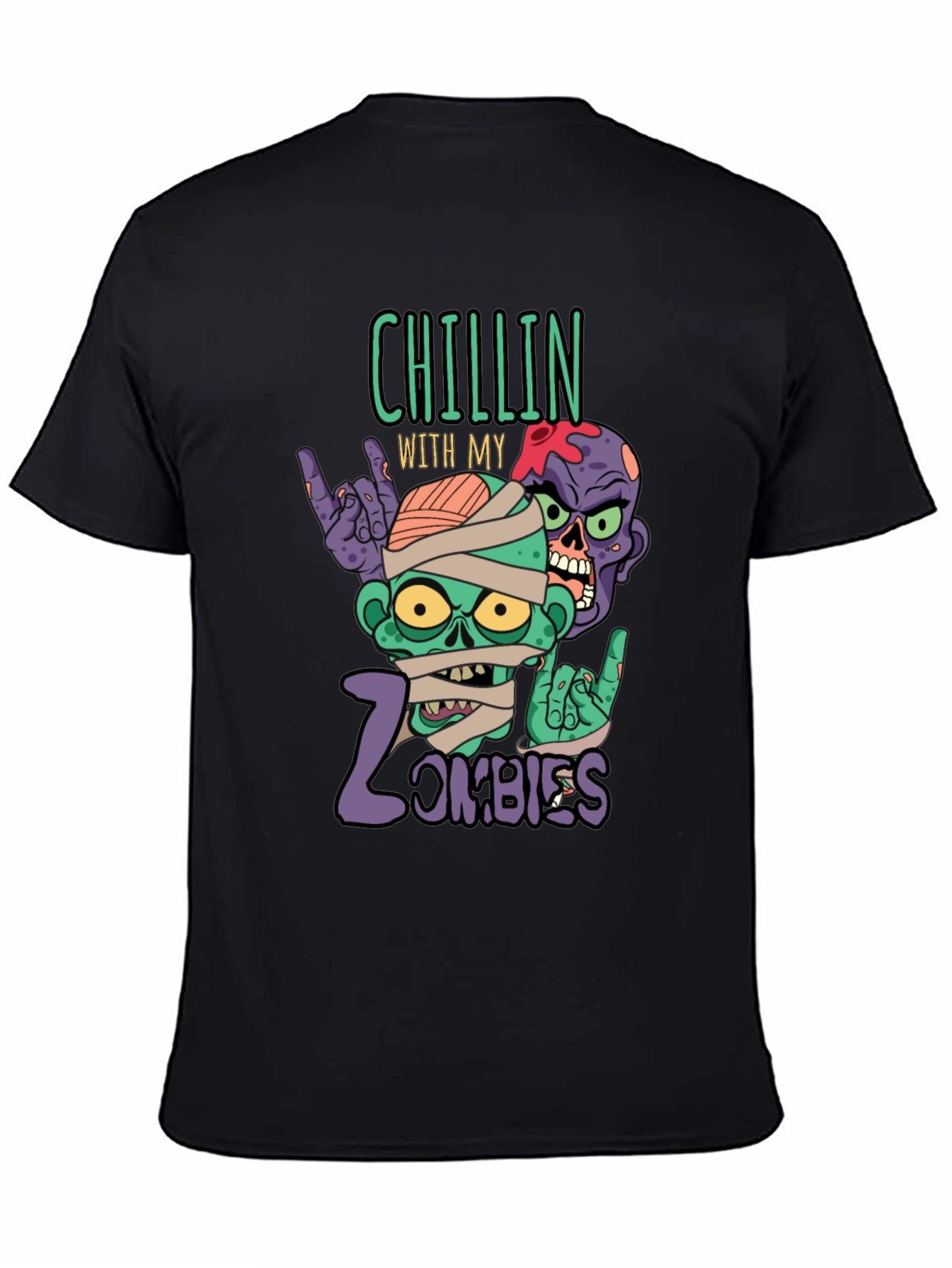 Chillin With My Zombies Graphic T-Shirt