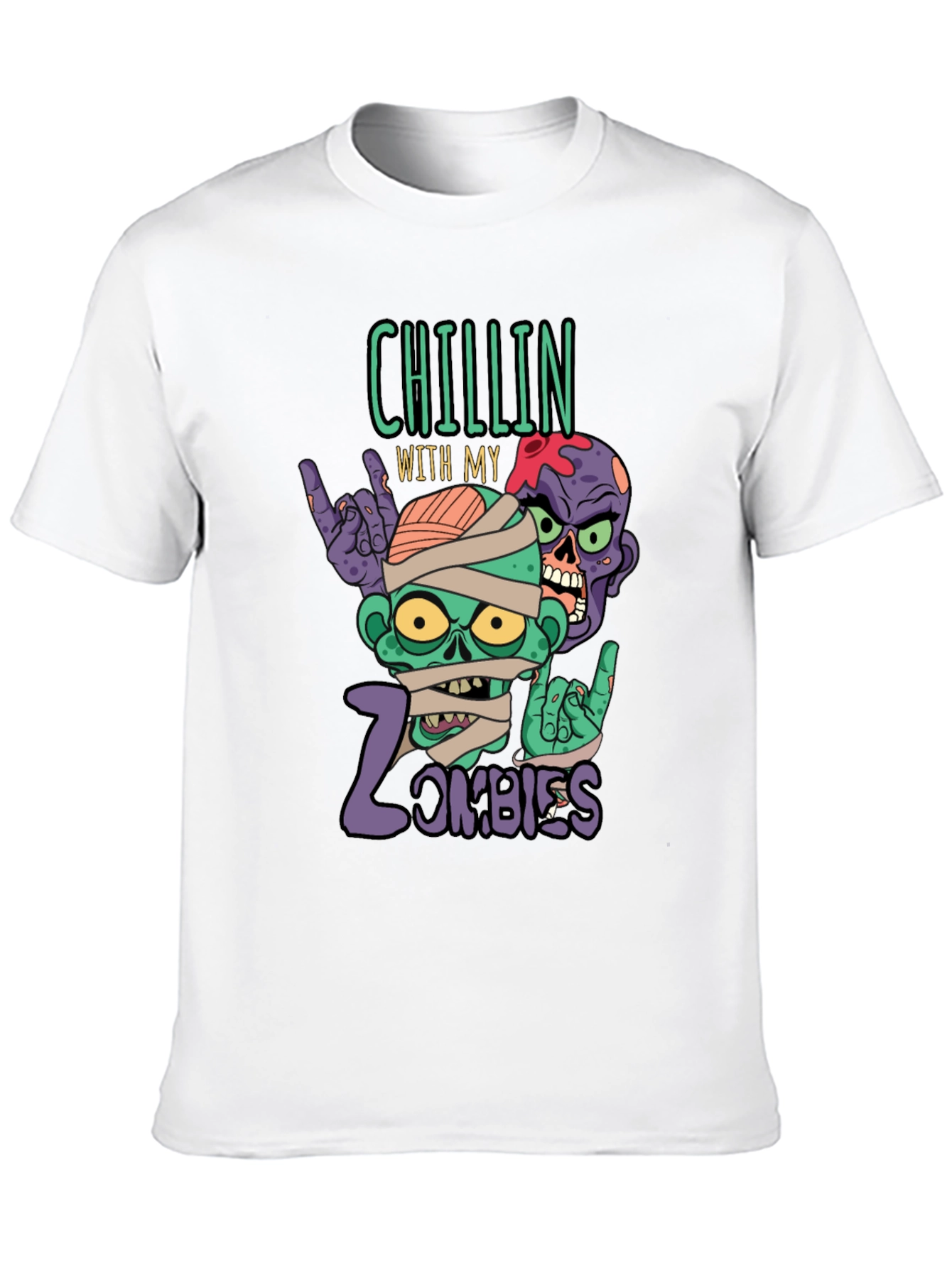 Chillin With My Zombies Graphic T-Shirt
