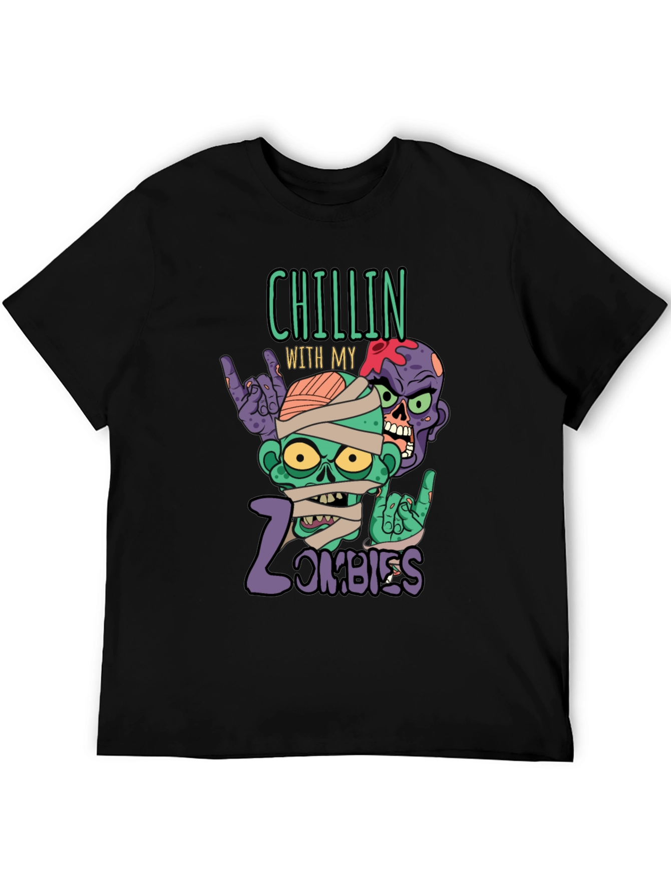 Chillin With My Zombies Graphic T-Shirt