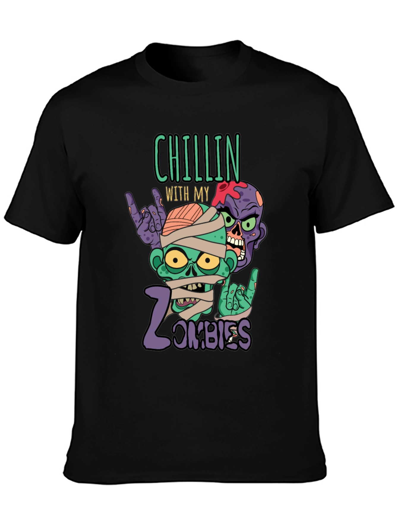Chillin With My Zombies Graphic T-Shirt
