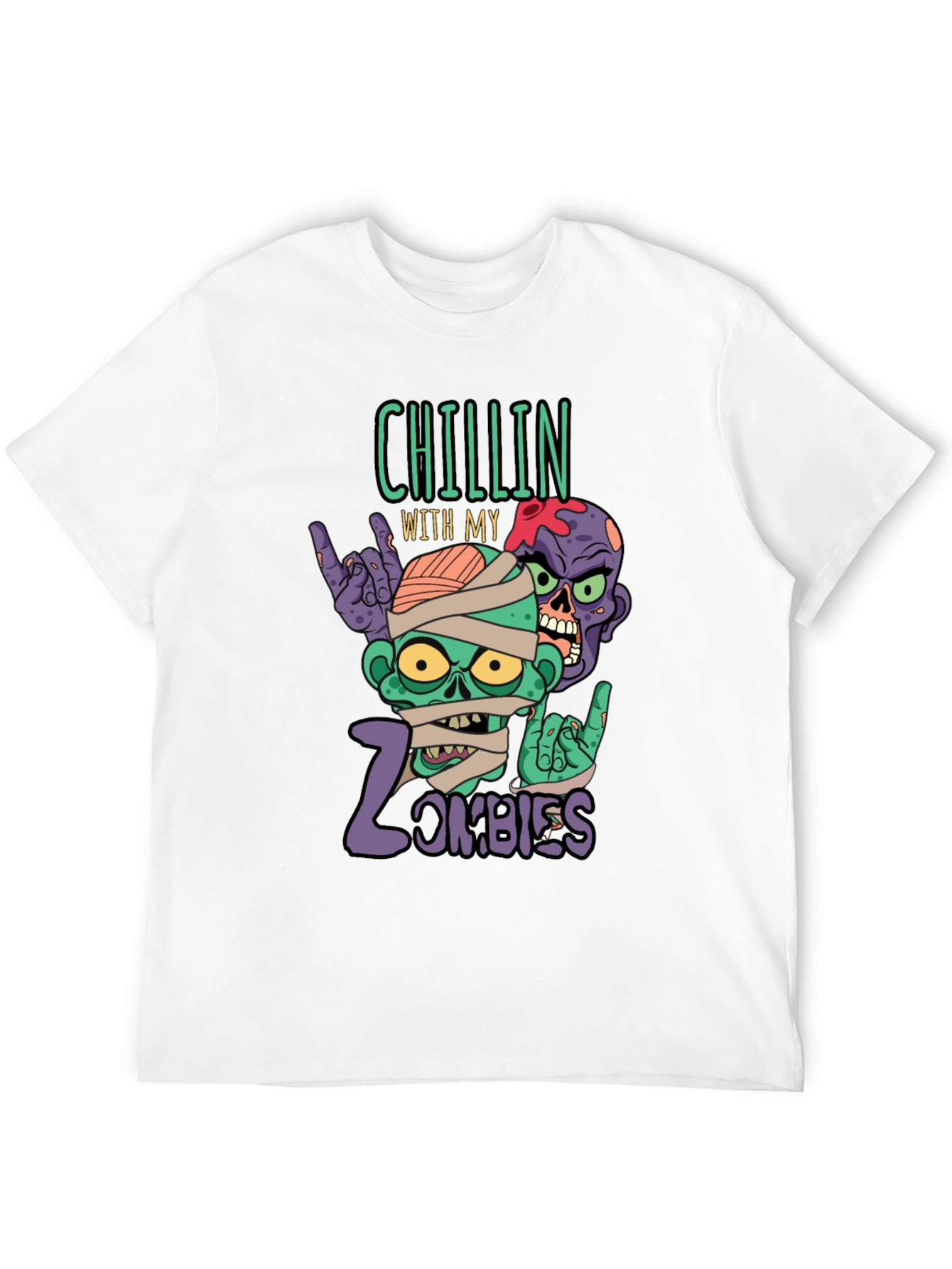 Chillin With My Zombies Graphic T-Shirt