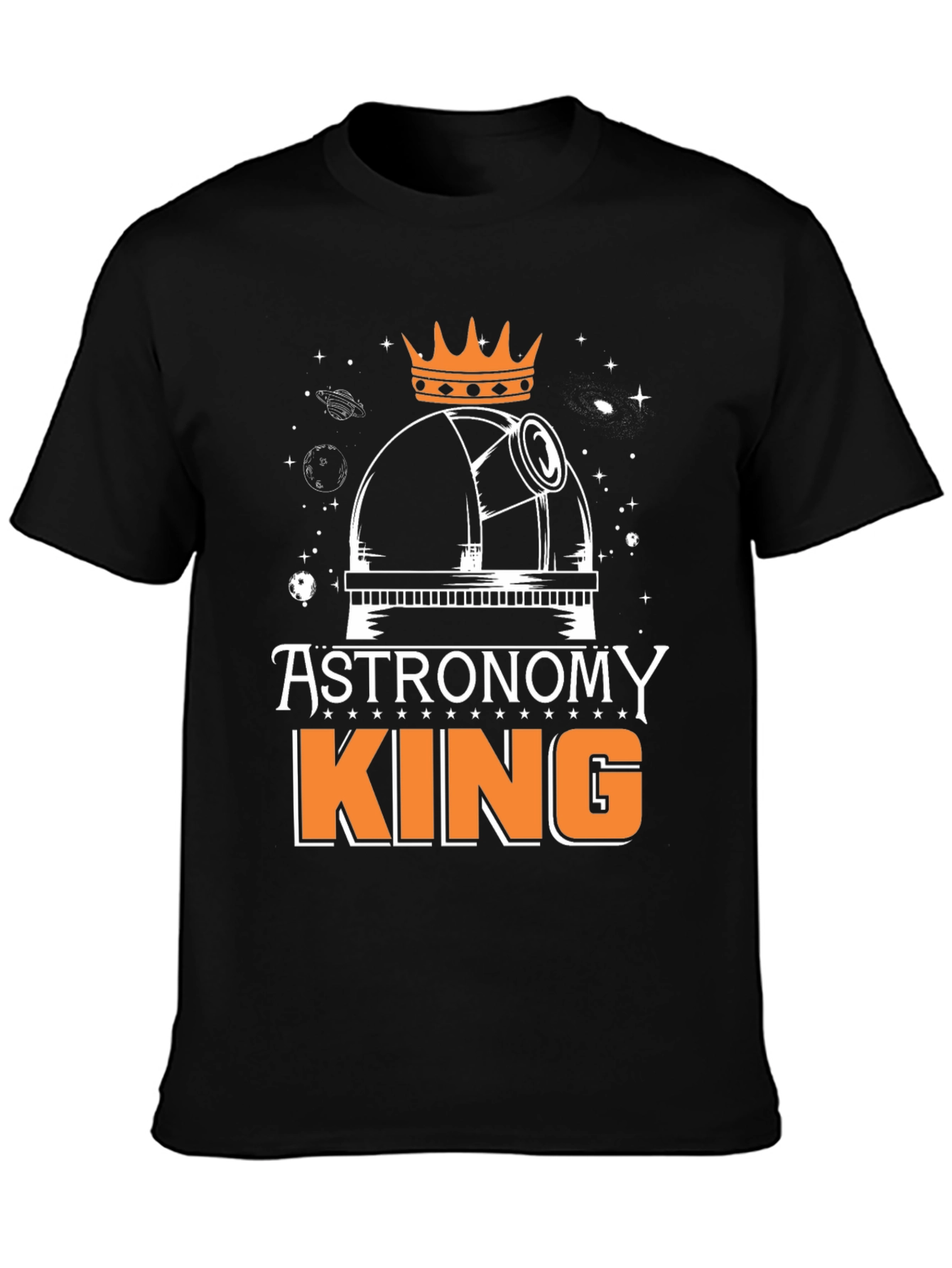 Astronomy King Mens Black T-Shirt
