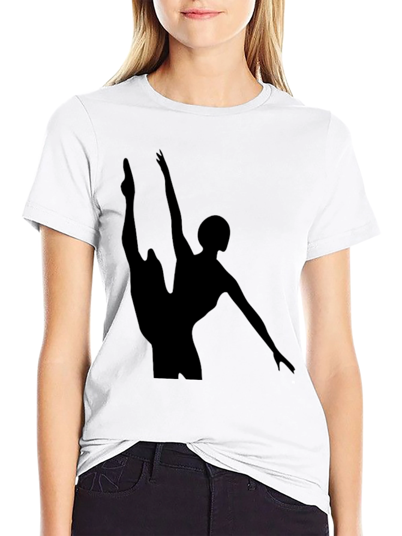Ballerina Silhouette Graphic T-Shirt