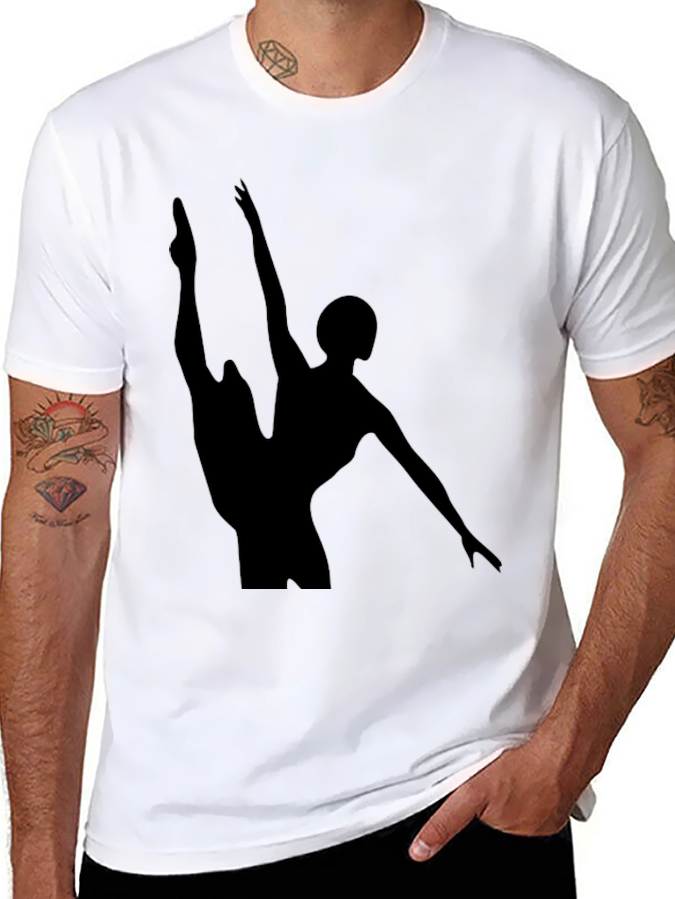 Ballerina Silhouette Graphic T-Shirt