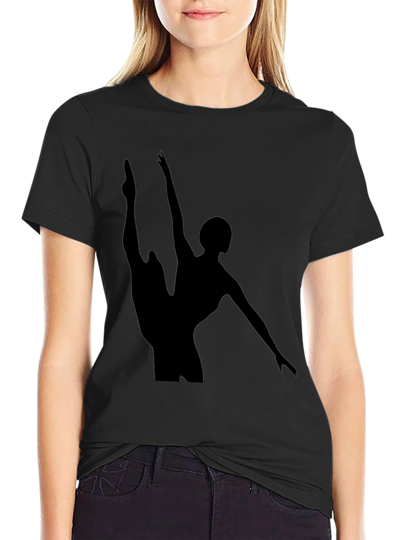 Ballerina Silhouette Graphic T-Shirt