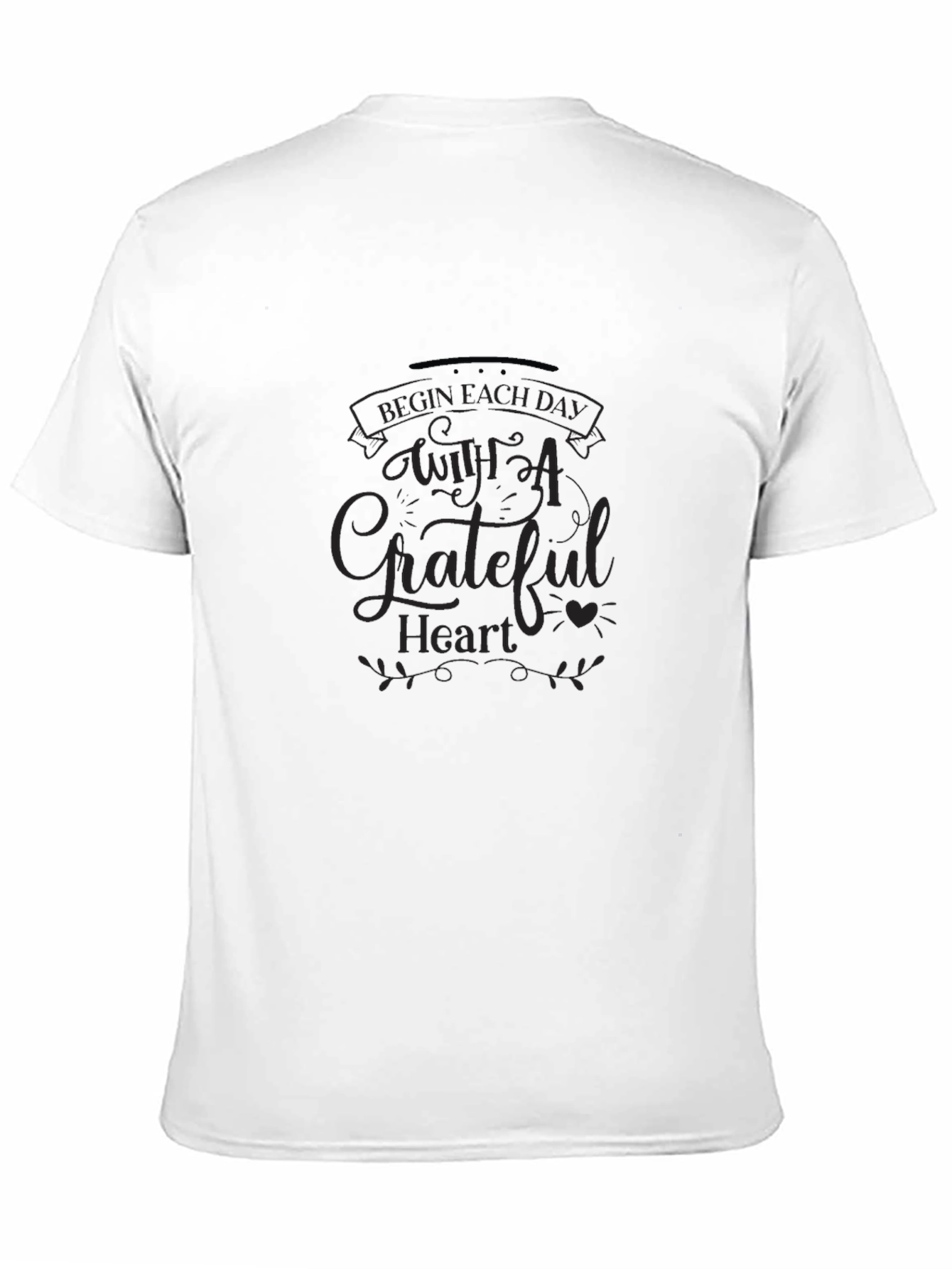Grateful Heart Graphic Tee - Black Casual Shirt