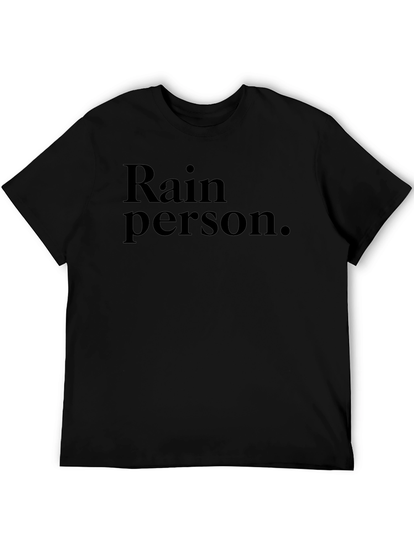 Rain Person Black T-Shirt