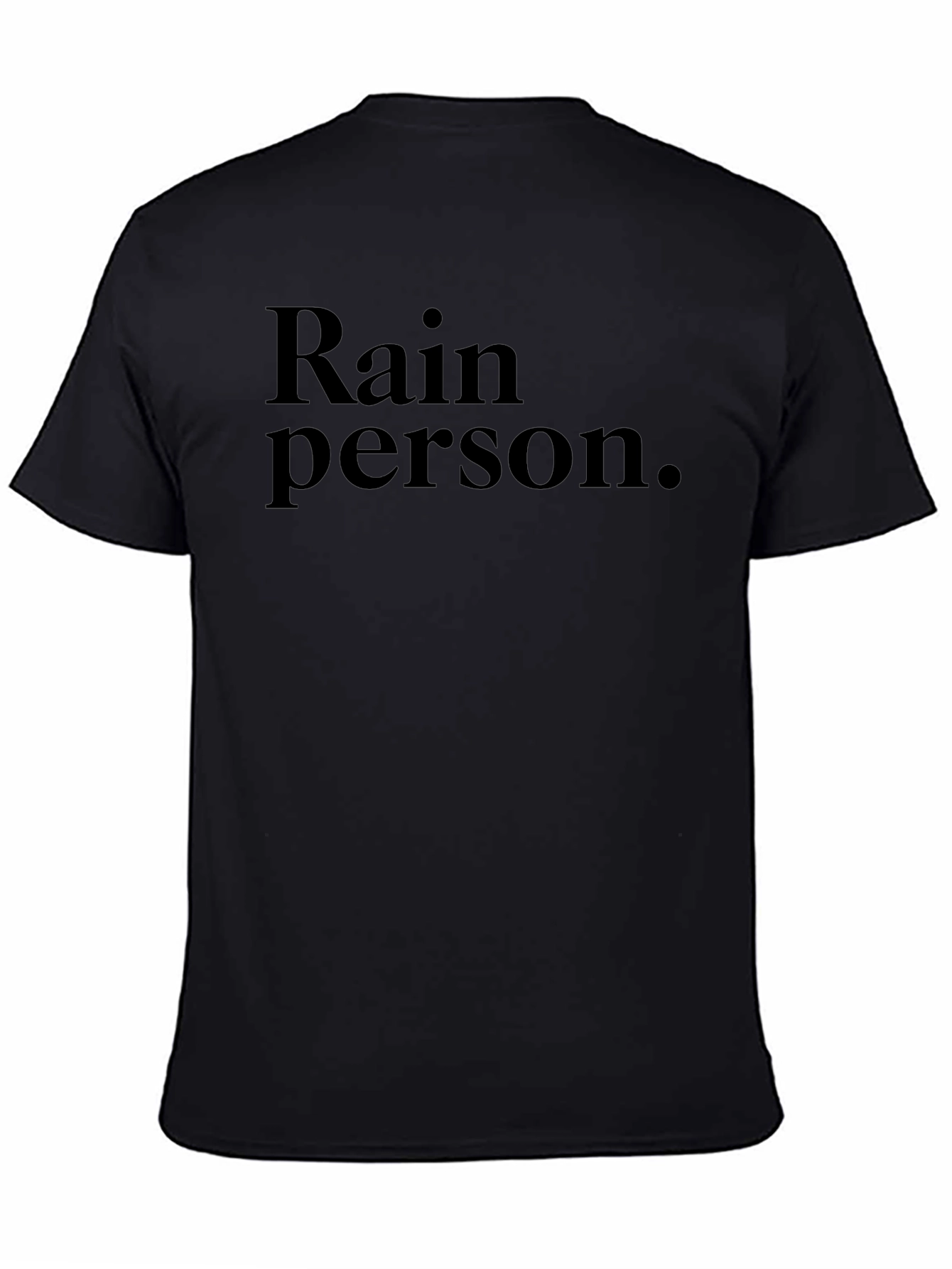 Rain Person Black T-Shirt