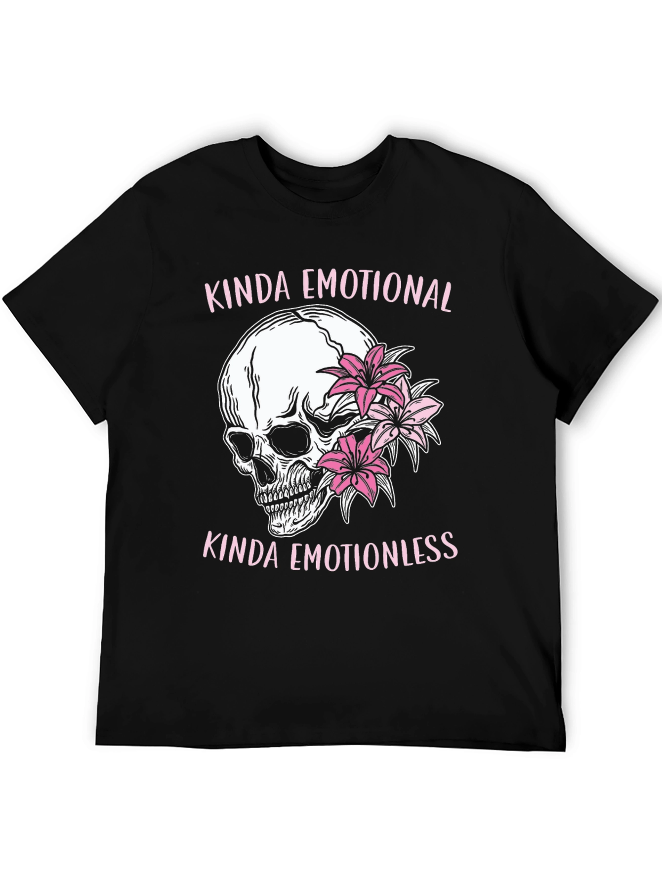 Emotional/Emotionless Skull Graphic T-Shirt