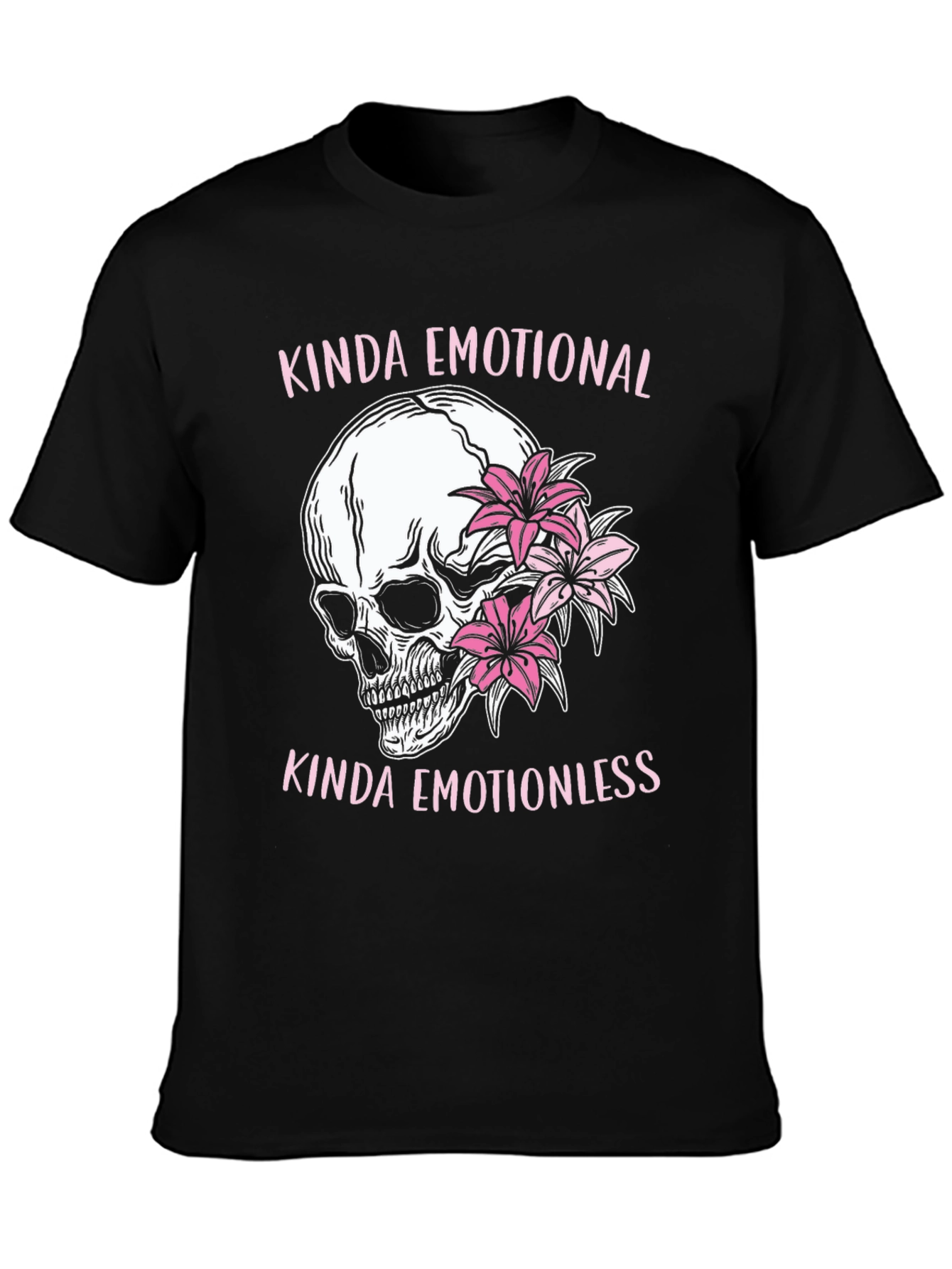 Emotional/Emotionless Skull Graphic T-Shirt