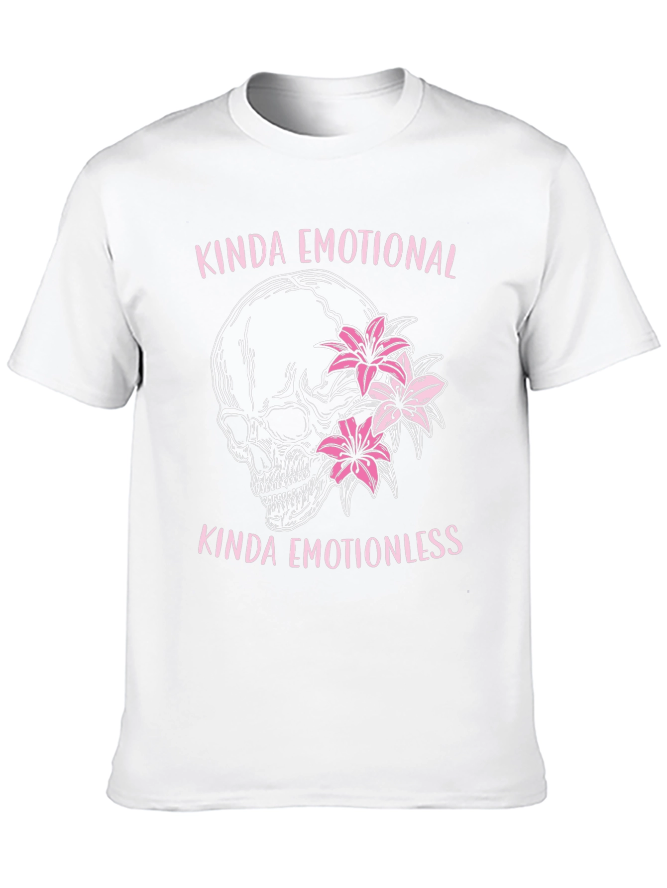 Emotional/Emotionless Skull Graphic T-Shirt