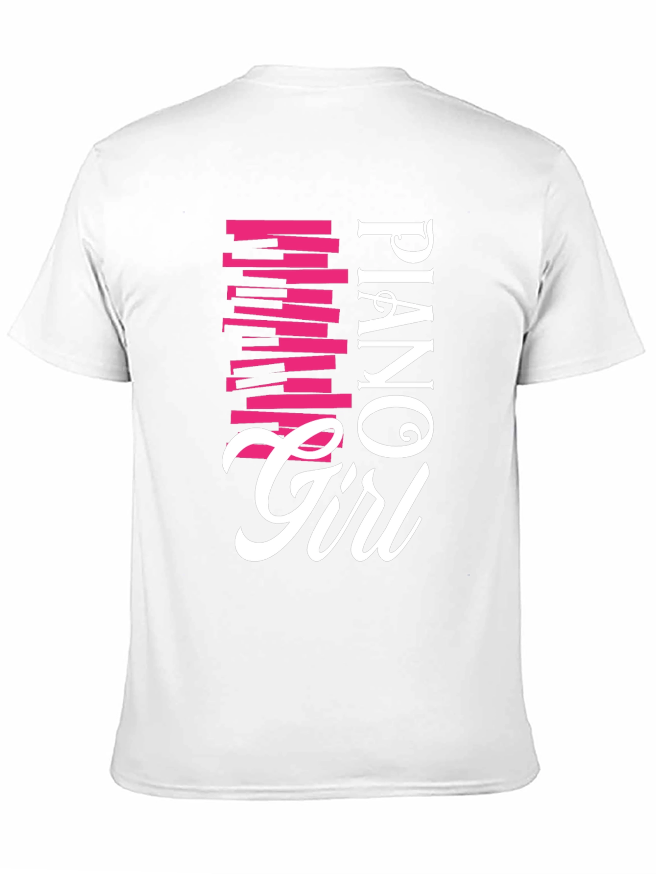 Piano Girl Tee - Musically Stylish Black T-Shirt