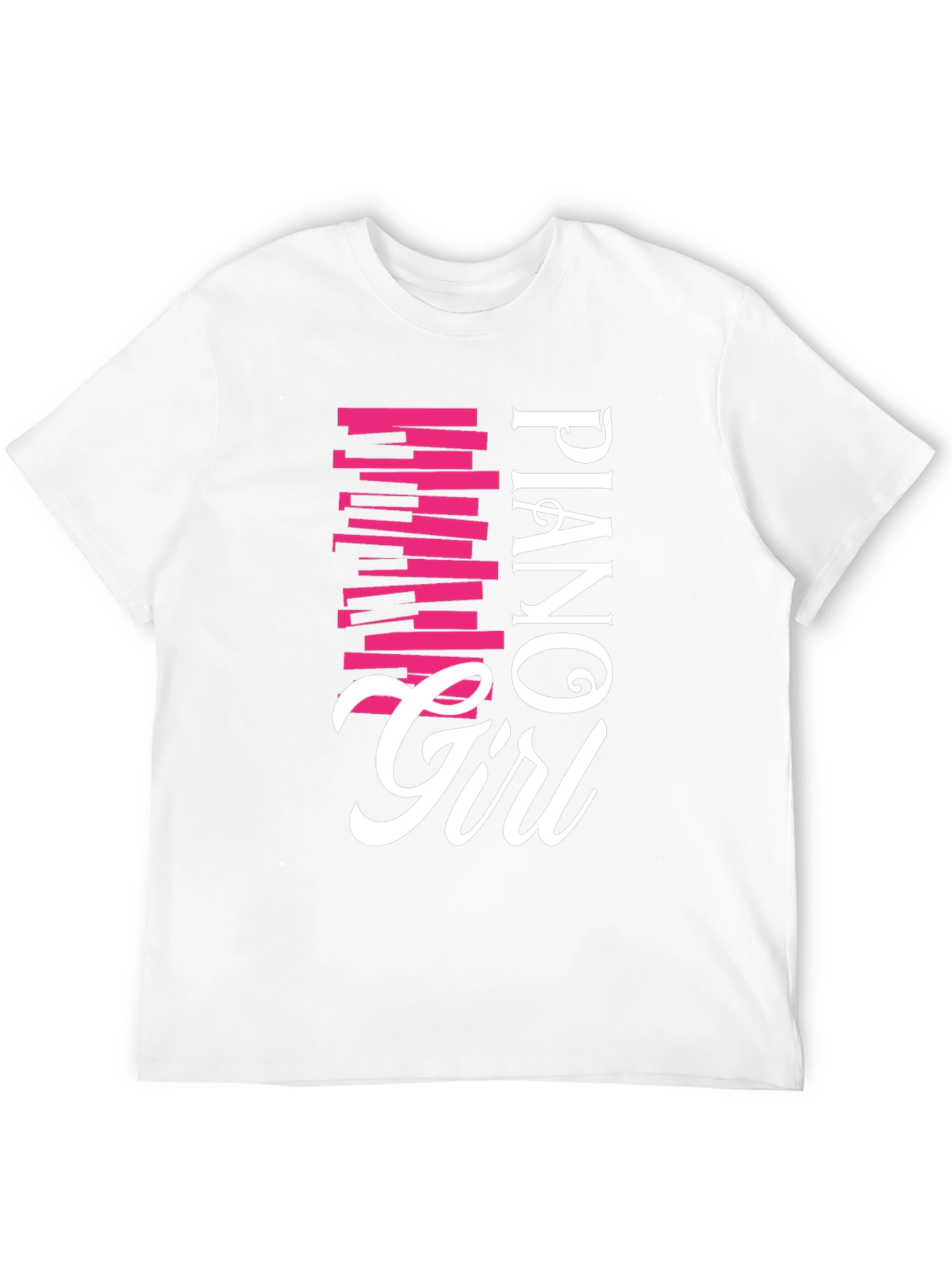 Piano Girl Tee - Musically Stylish Black T-Shirt