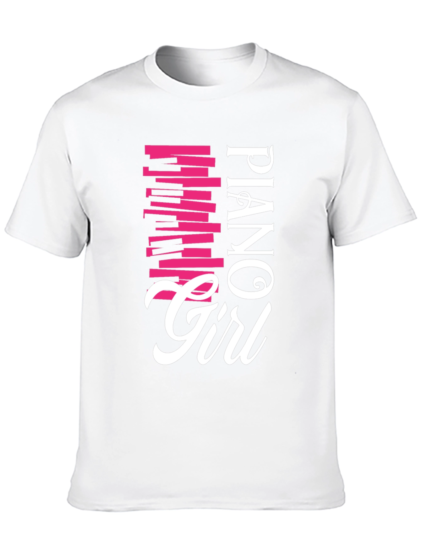 Piano Girl Tee - Musically Stylish Black T-Shirt