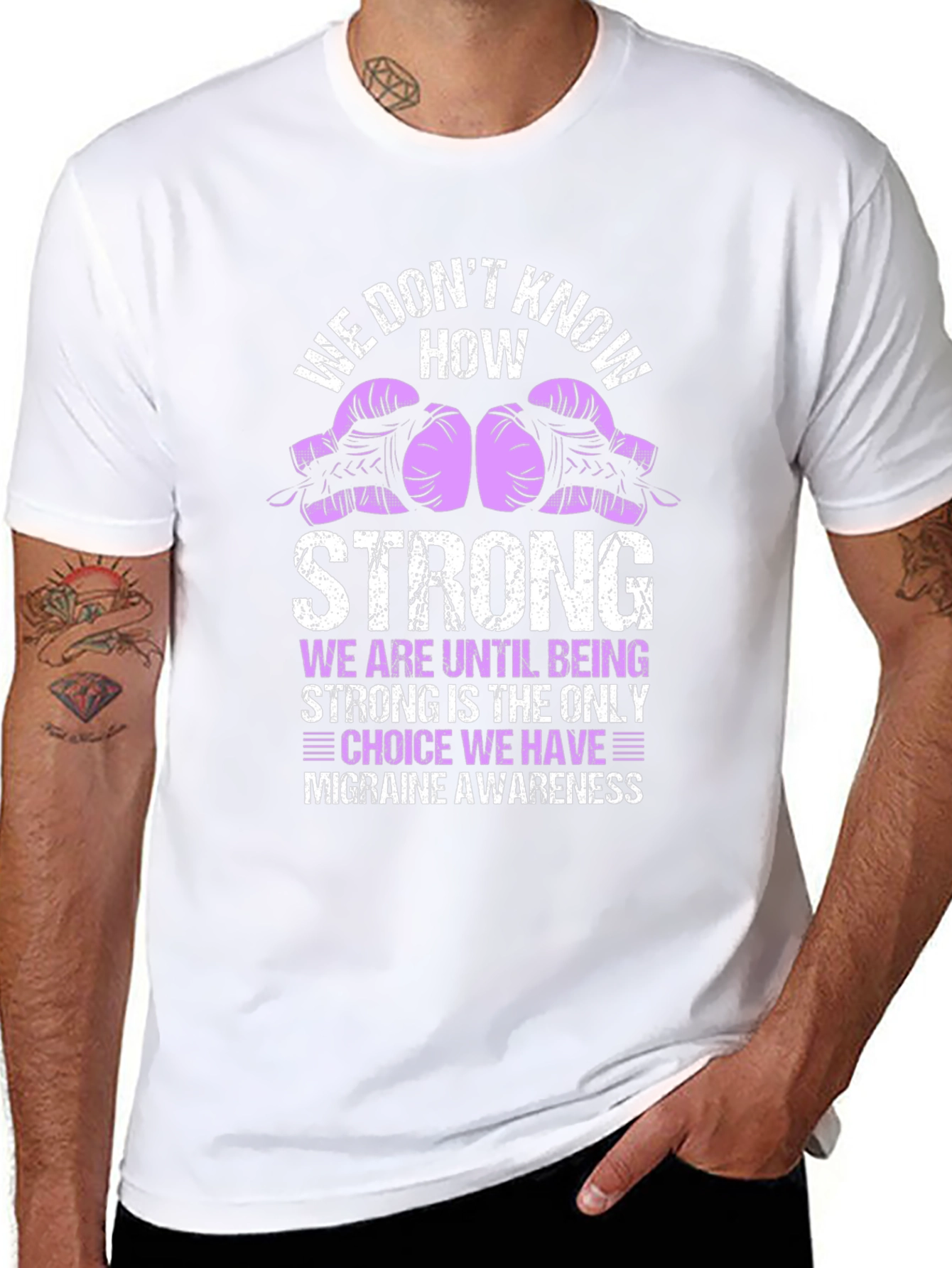 Migraine Awareness T-Shirt - Fight Like a Warrior!