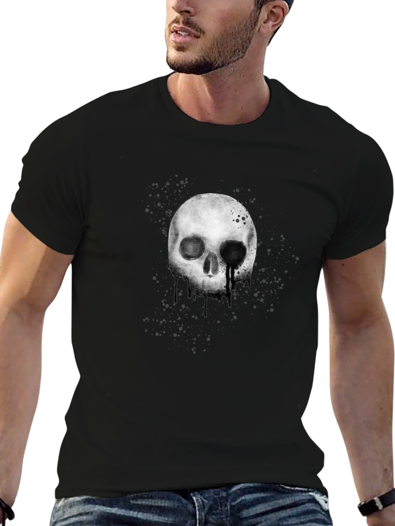Skull Graphic T-Shirt - Black