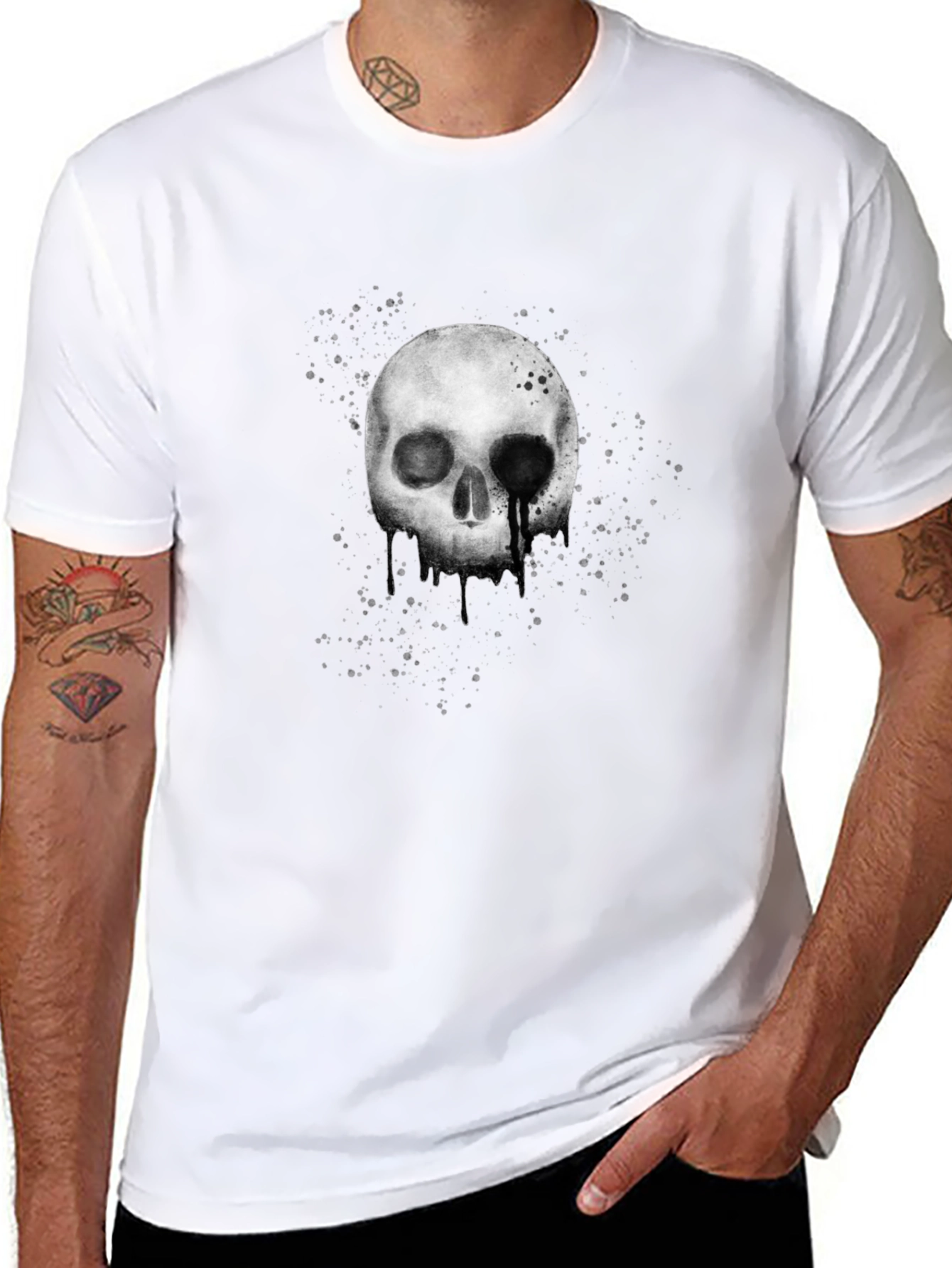 Skull Graphic T-Shirt - Black