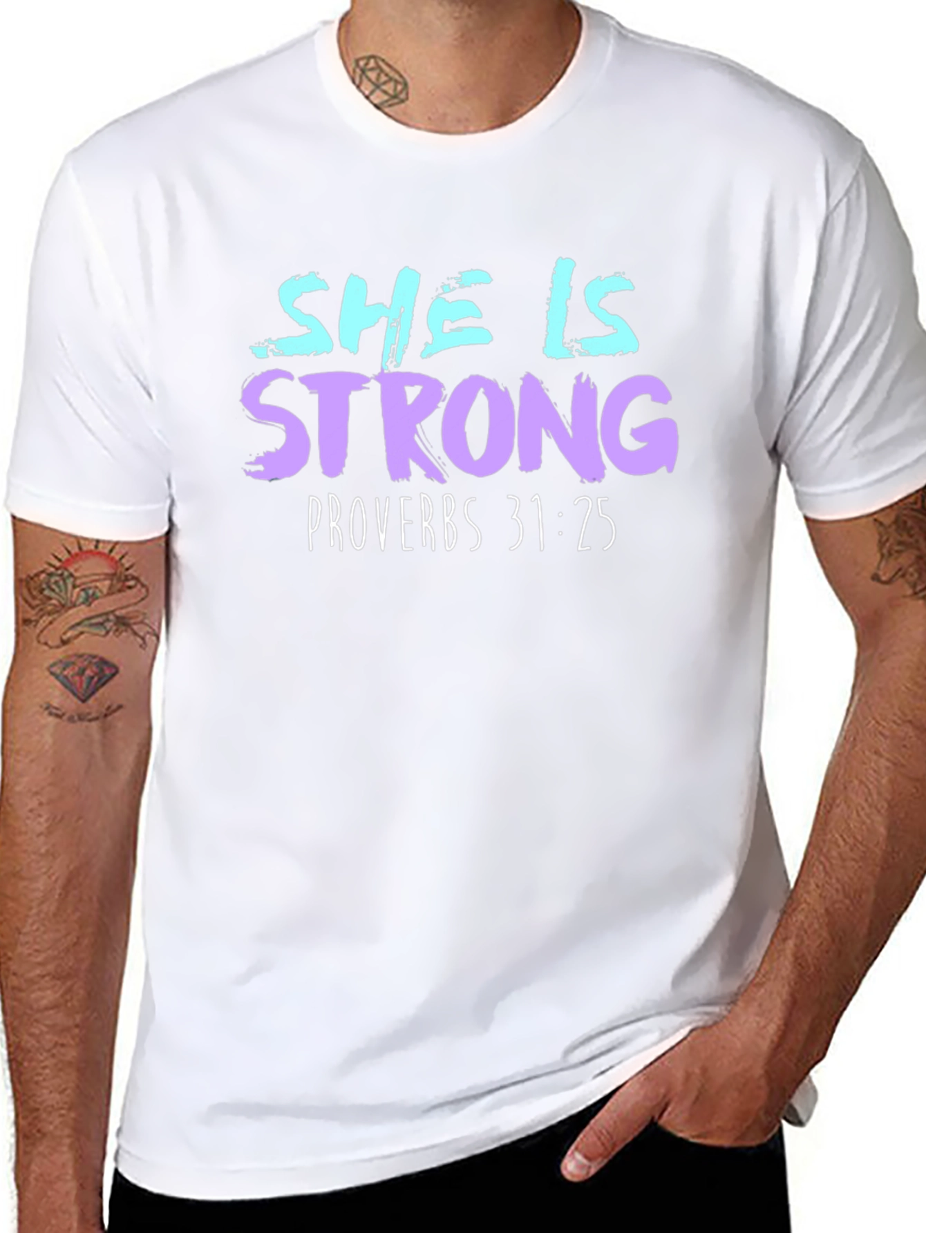 She is Strong Proverbs T-Shirt