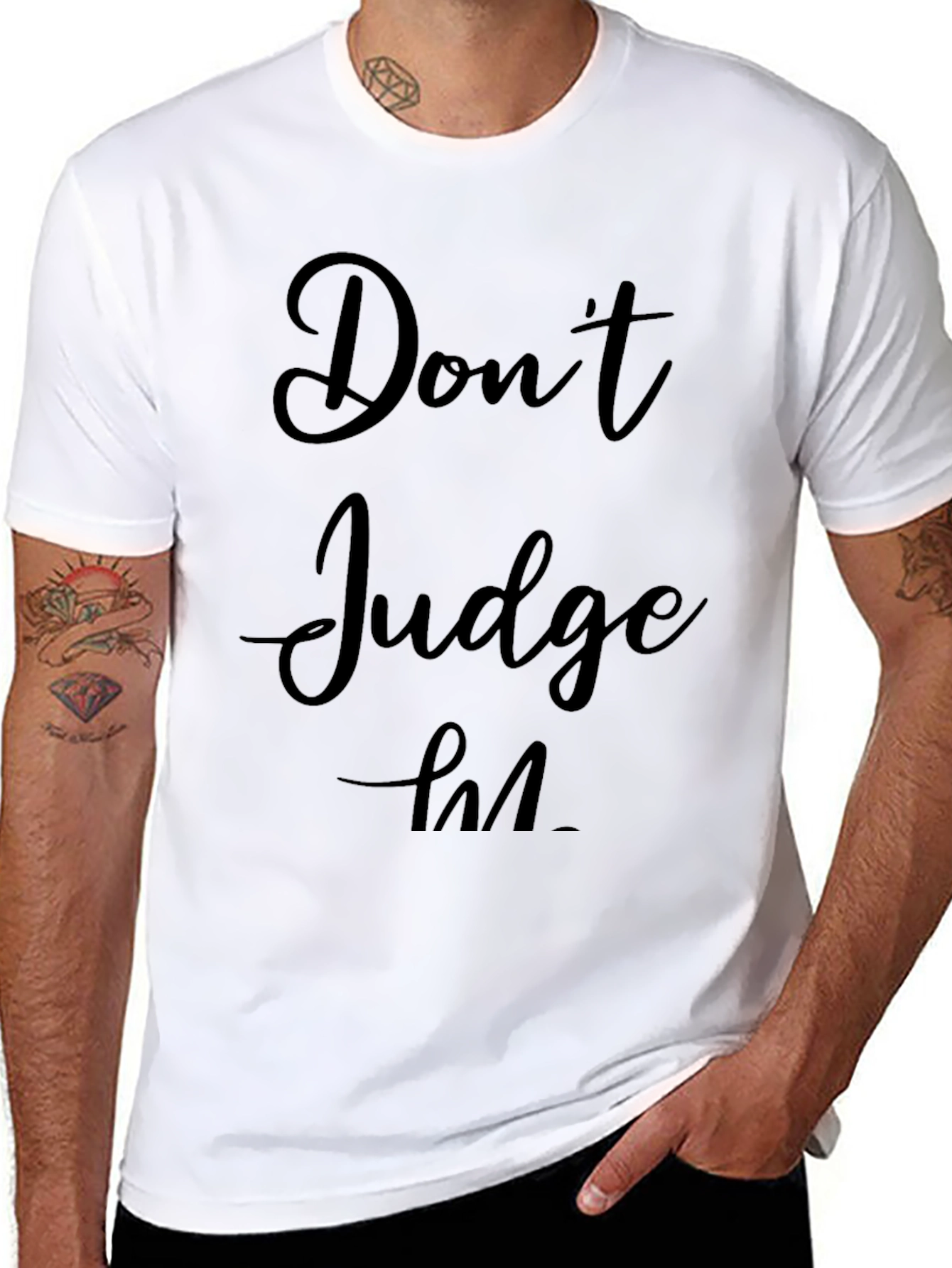 Dont Judge T-Shirt - Black Graphic Tee