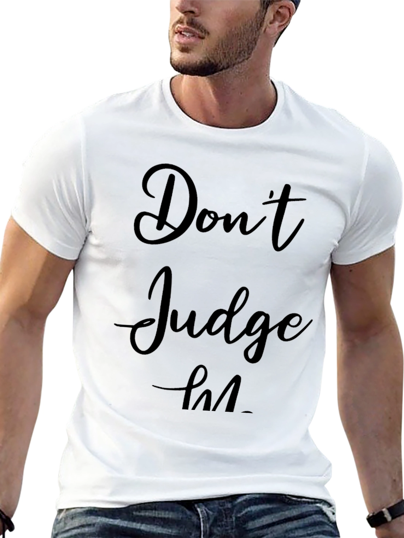 Dont Judge T-Shirt - Black Graphic Tee