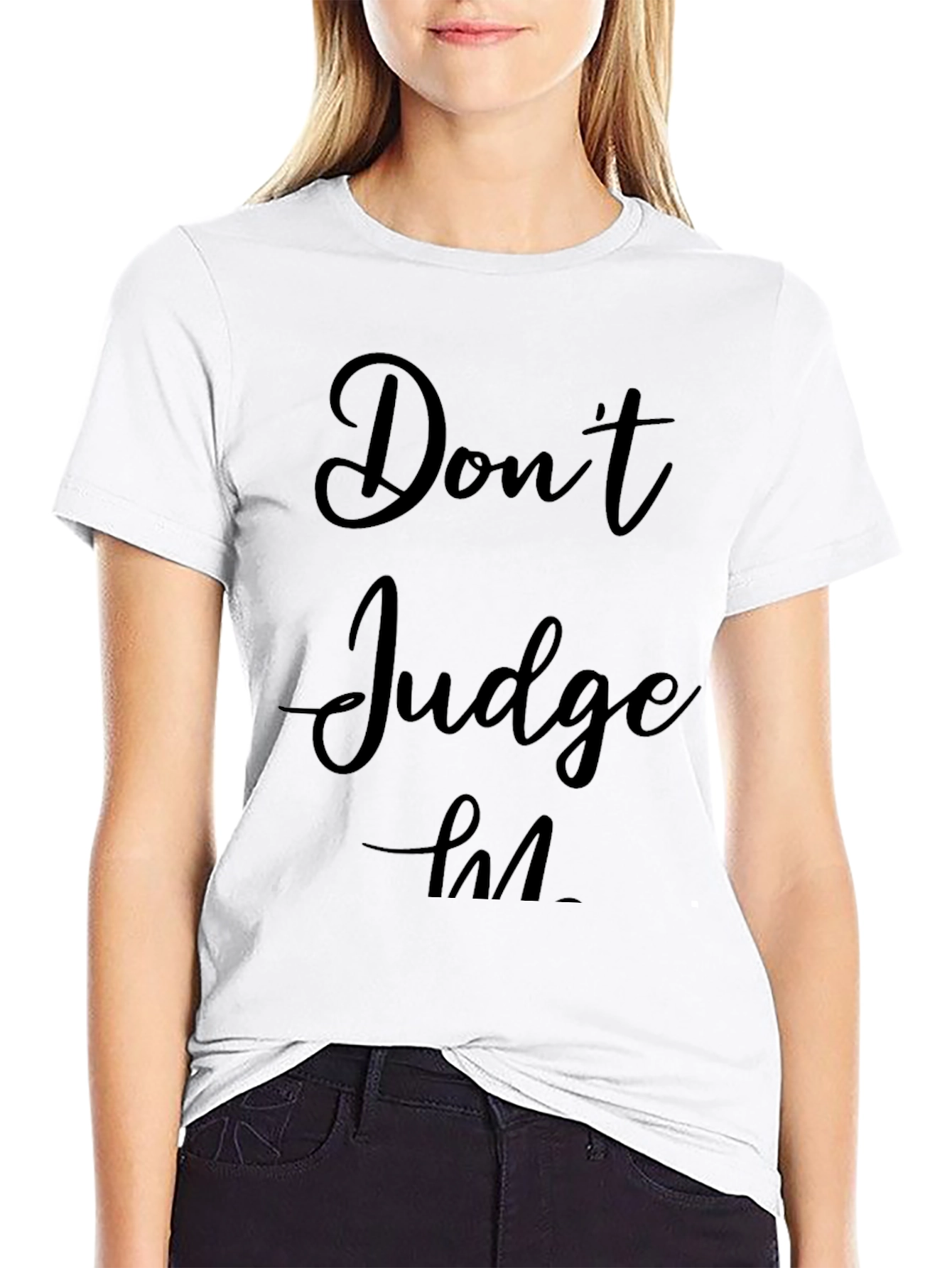 Dont Judge T-Shirt - Black Graphic Tee