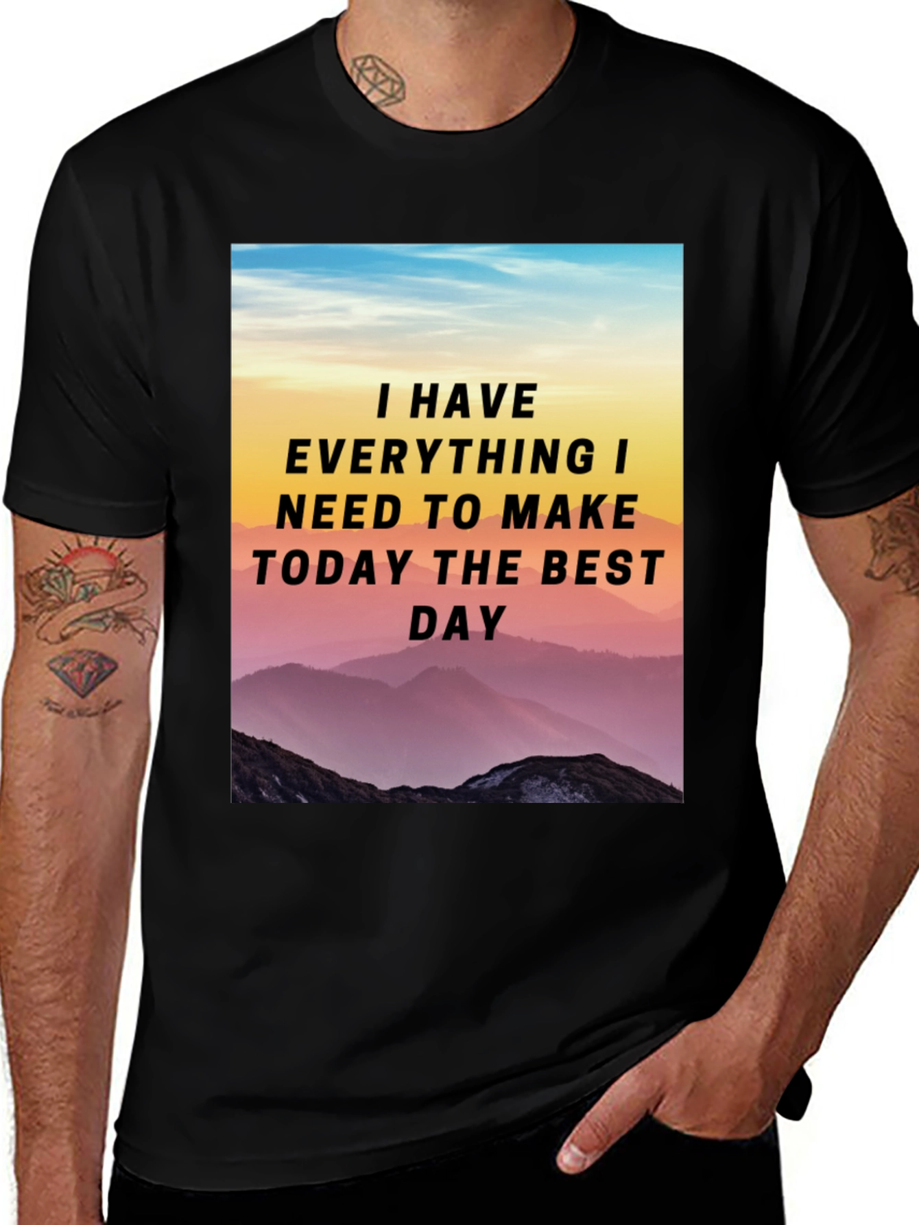 Motivational Mountain Scene T-Shirt