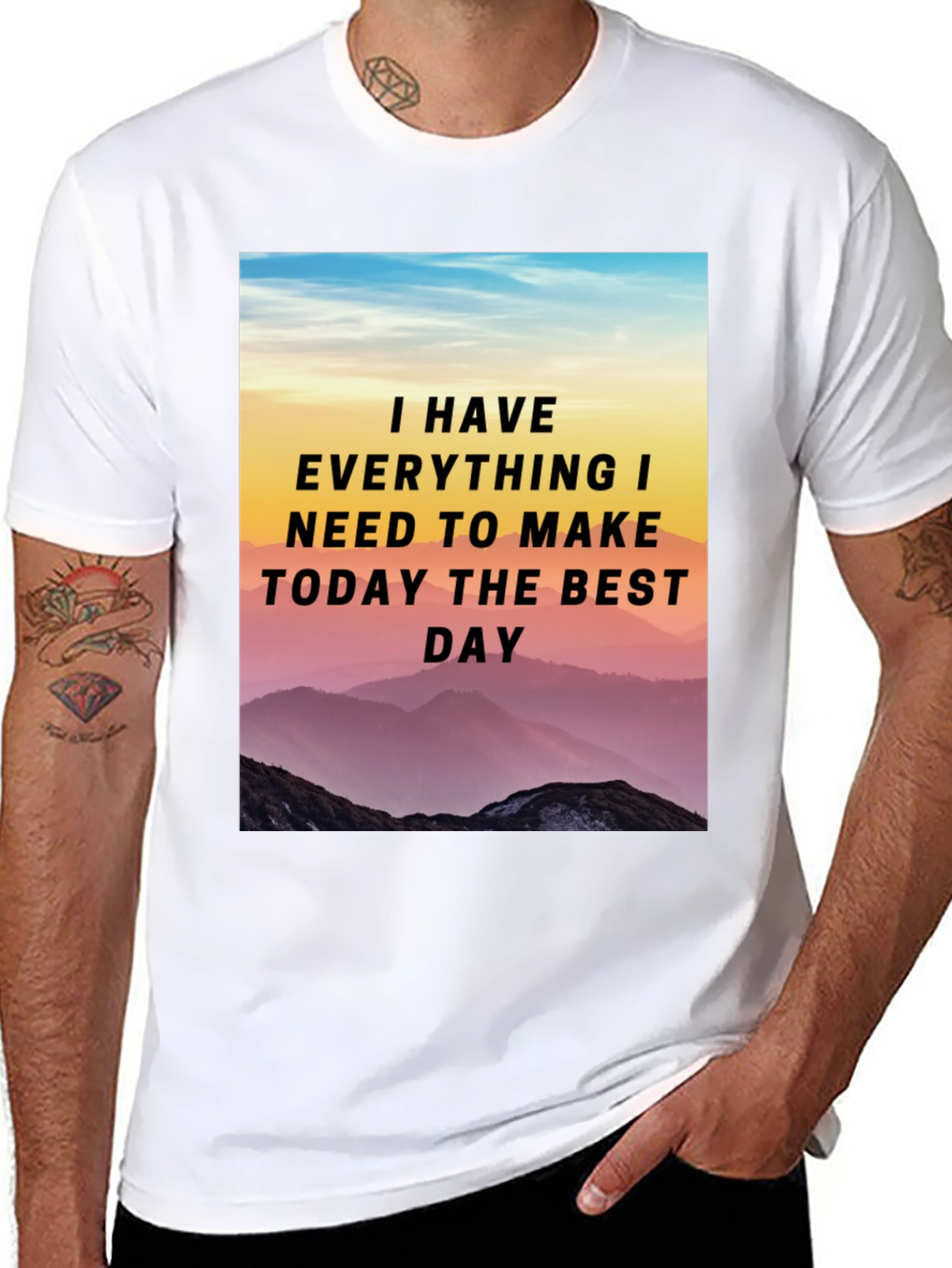Motivational Mountain Scene T-Shirt