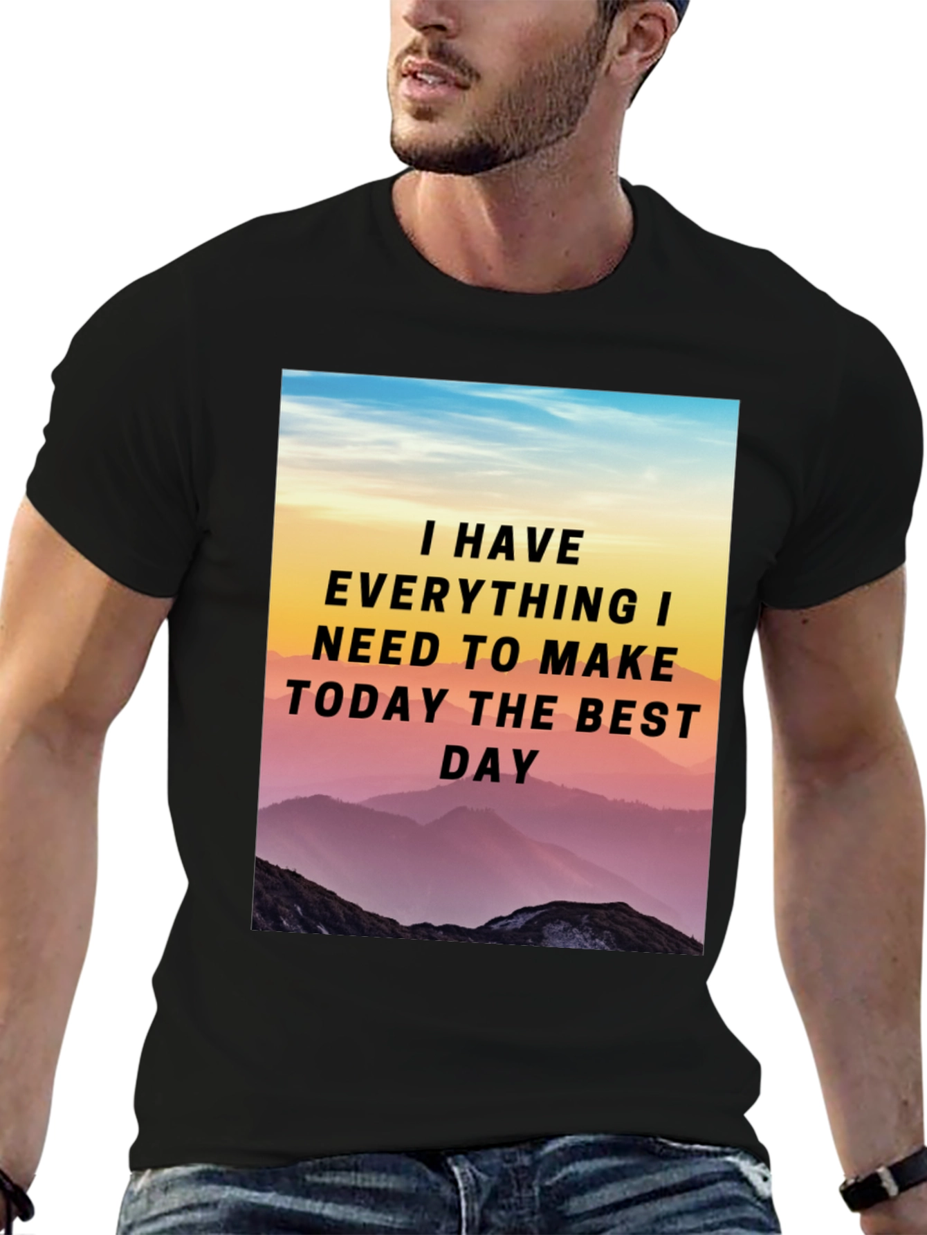 Motivational Mountain Scene T-Shirt