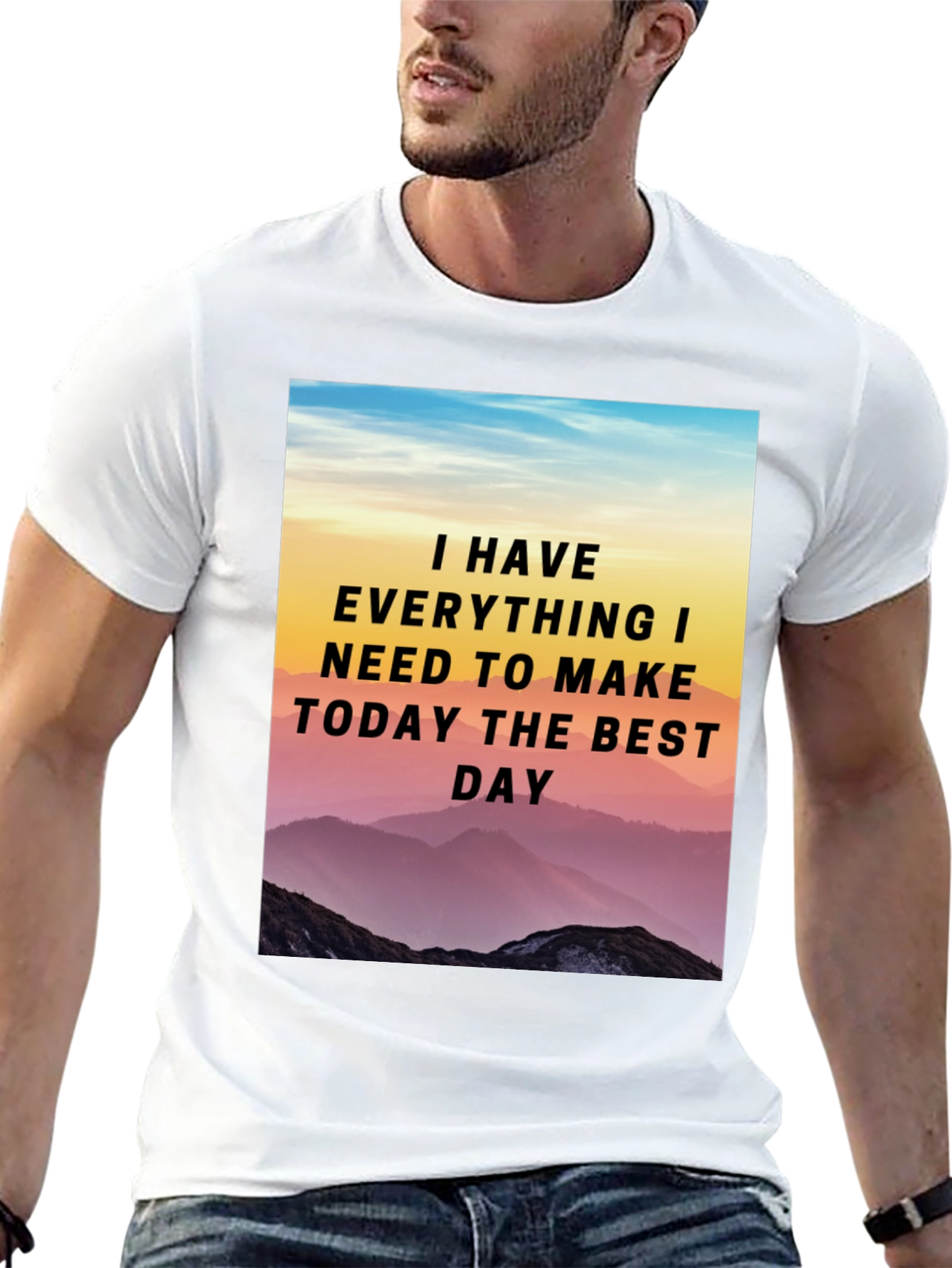 Motivational Mountain Scene T-Shirt