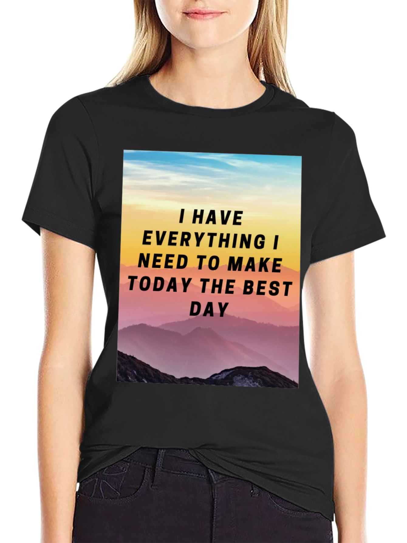 Motivational Mountain Scene T-Shirt