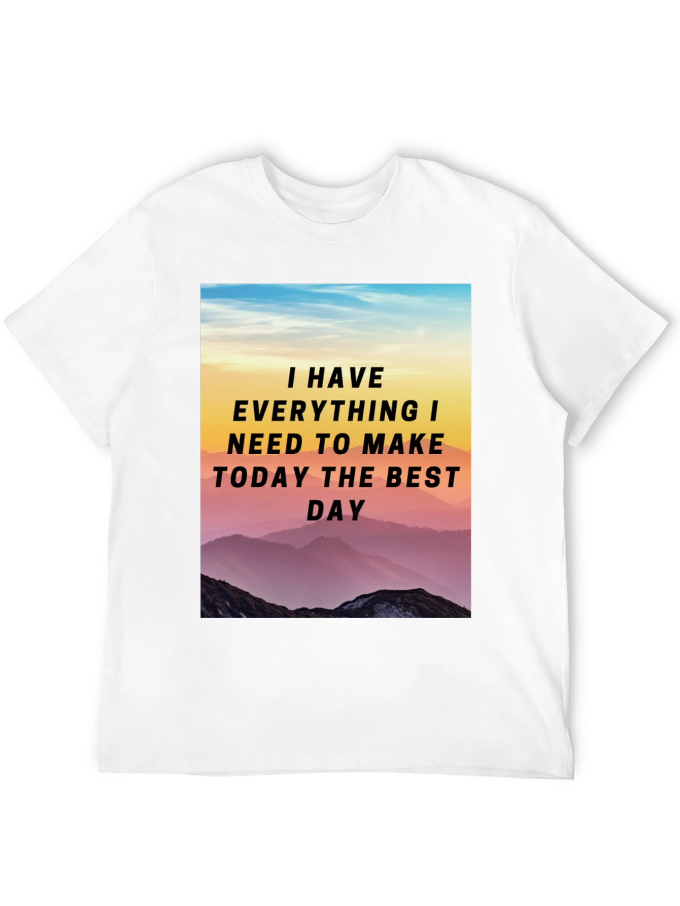 Motivational Mountain Scene T-Shirt