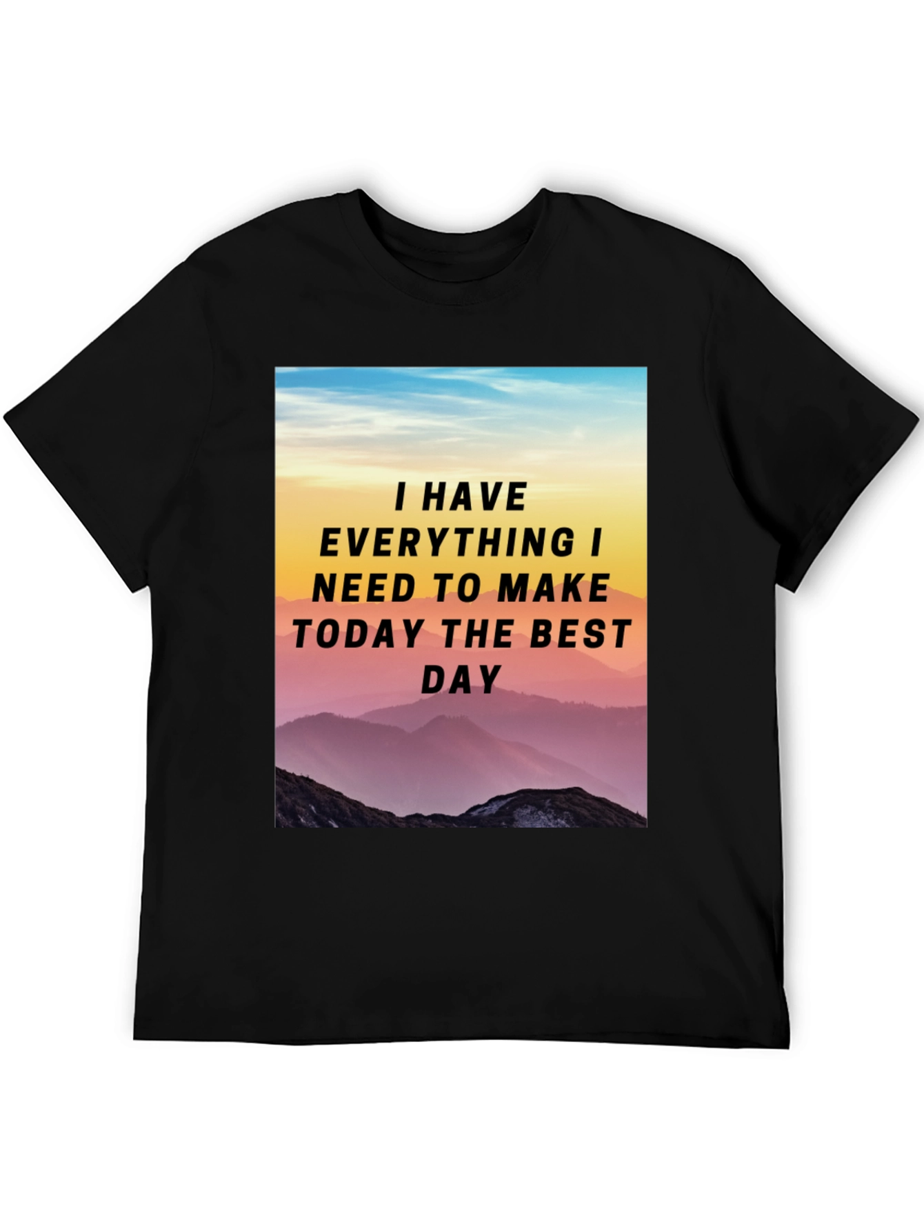 Motivational Mountain Scene T-Shirt