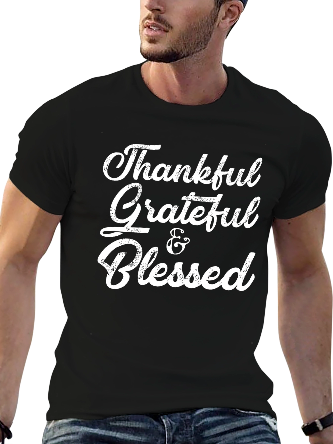 Thankful Grateful Blessed Graphic Tee