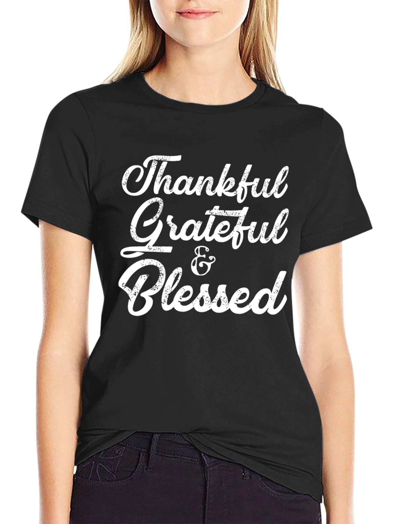 Thankful Grateful Blessed Graphic Tee