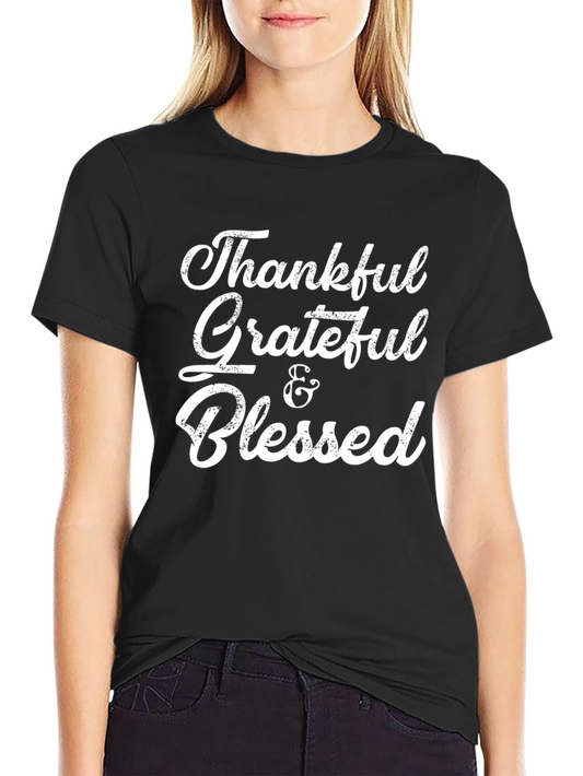 Thankful Grateful Blessed Graphic Tee