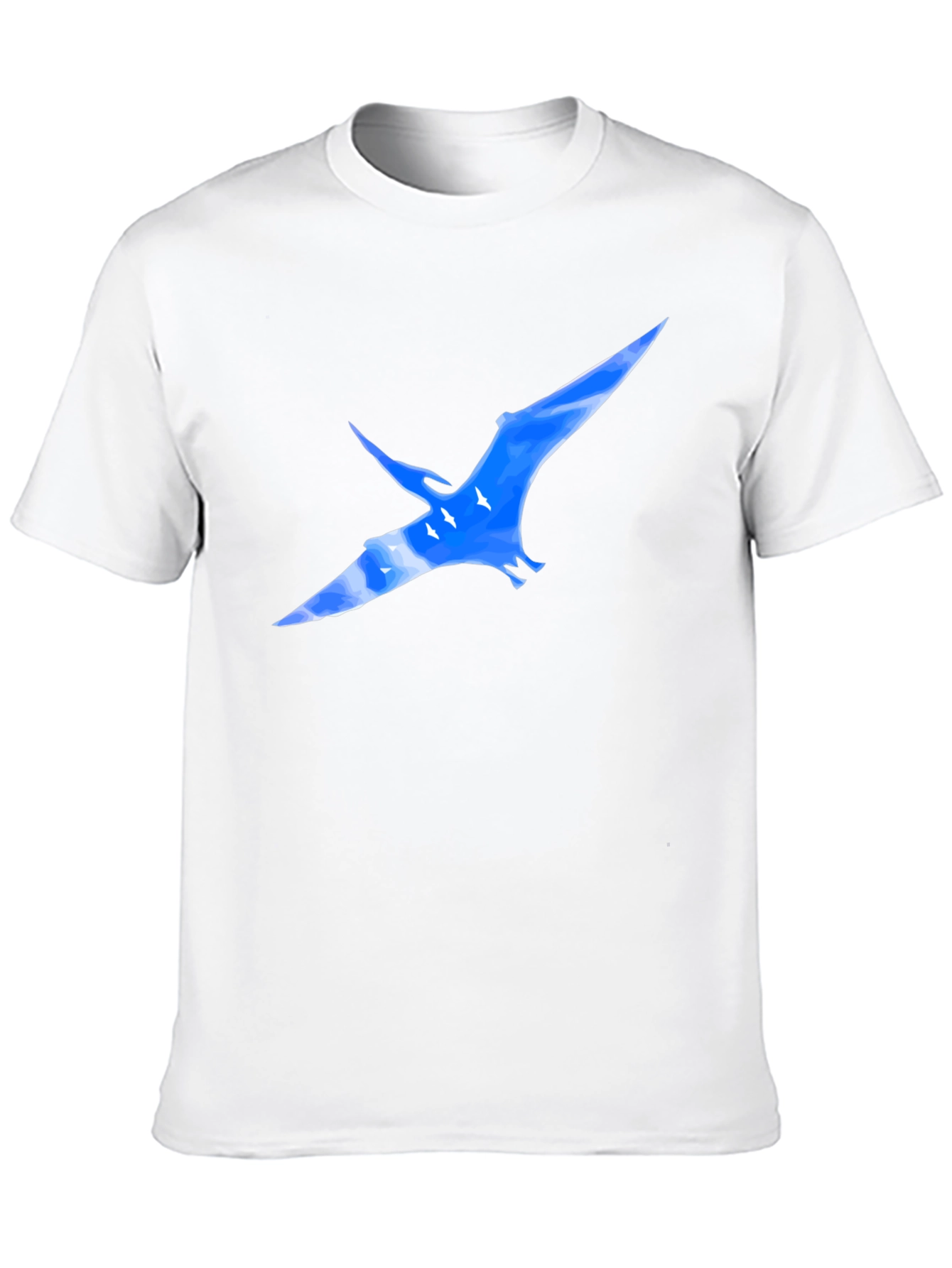 Black T-Shirt with Pterodactyl Sky Design