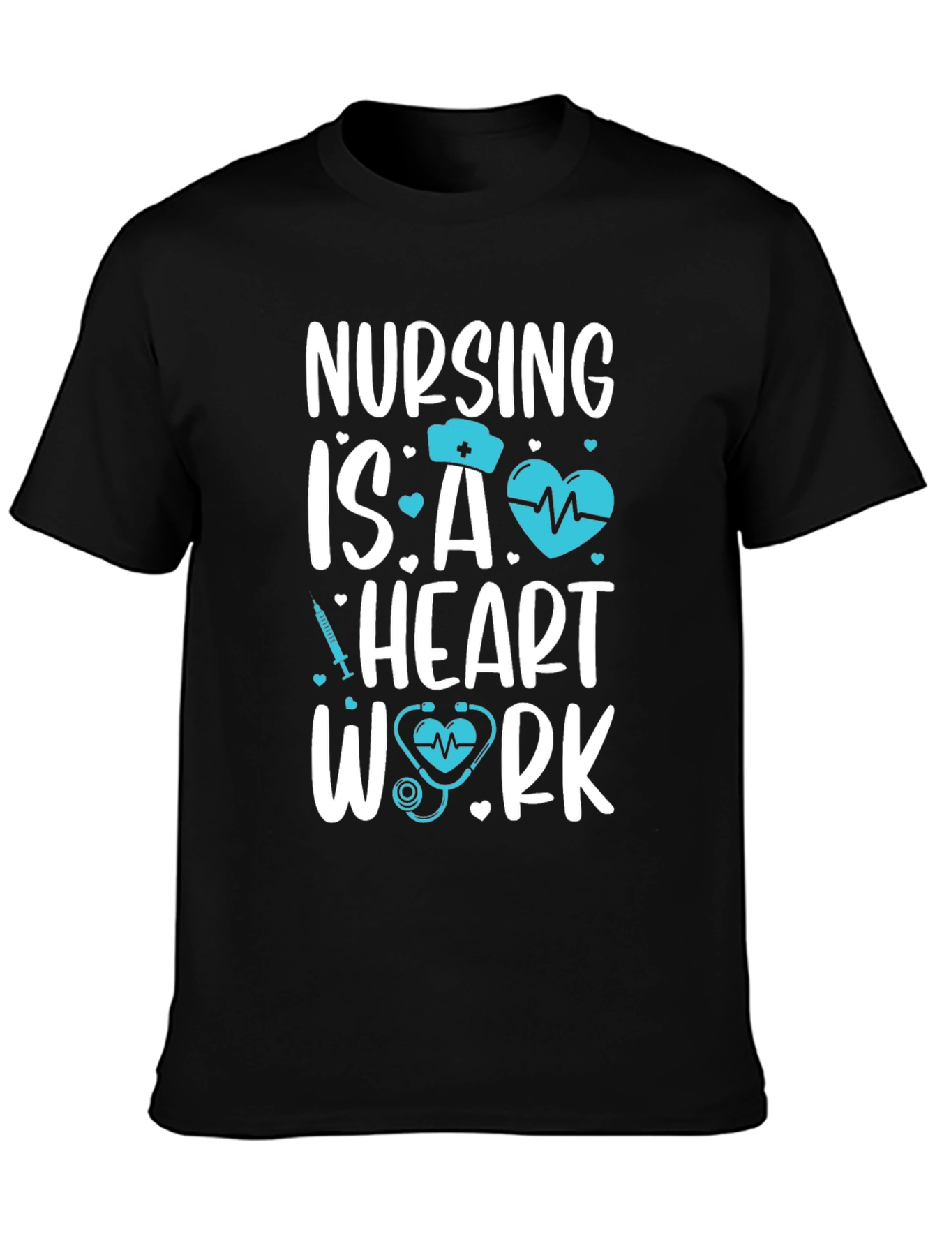 Nursing is Heart Work Graphic Tee