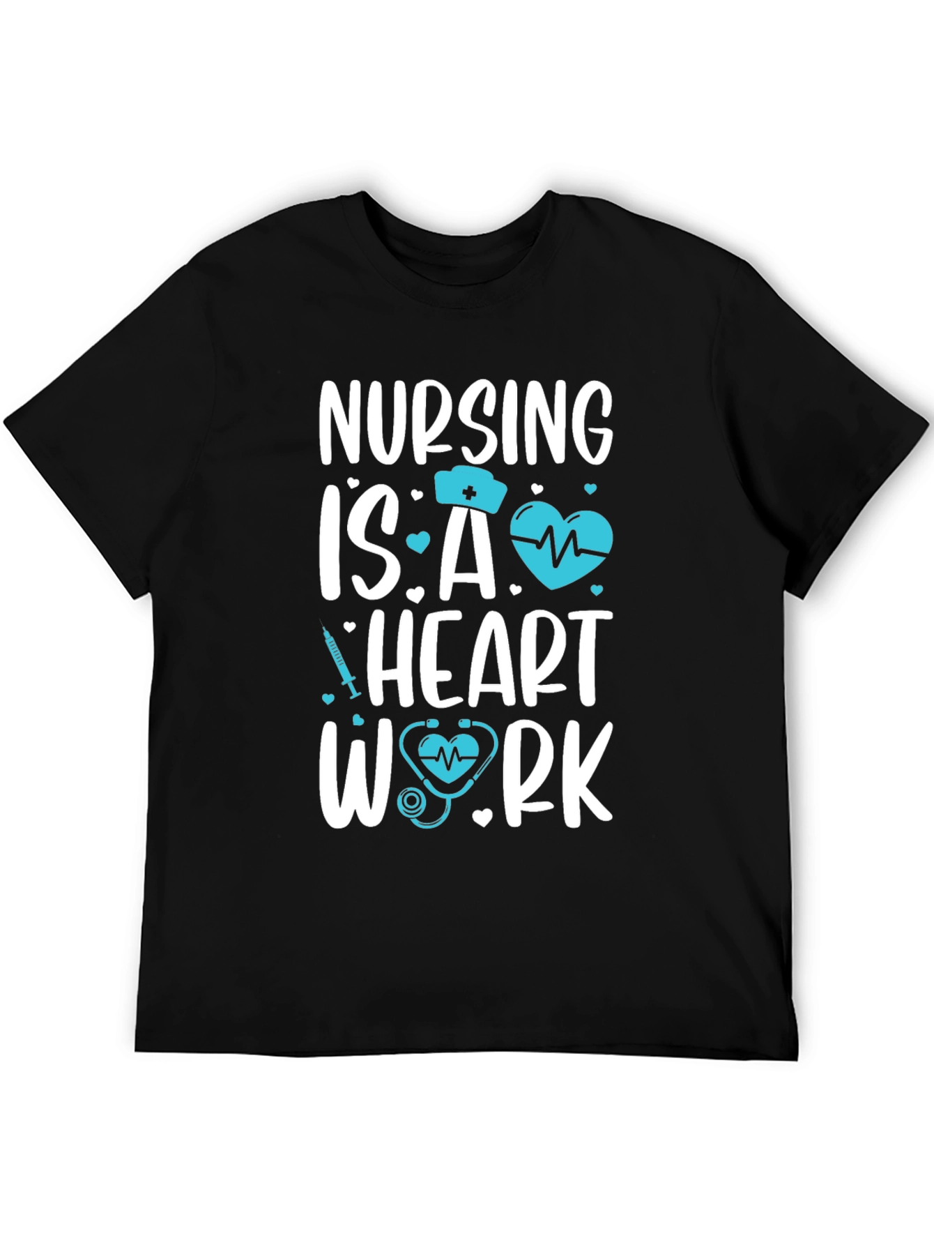 Nursing is Heart Work Graphic Tee