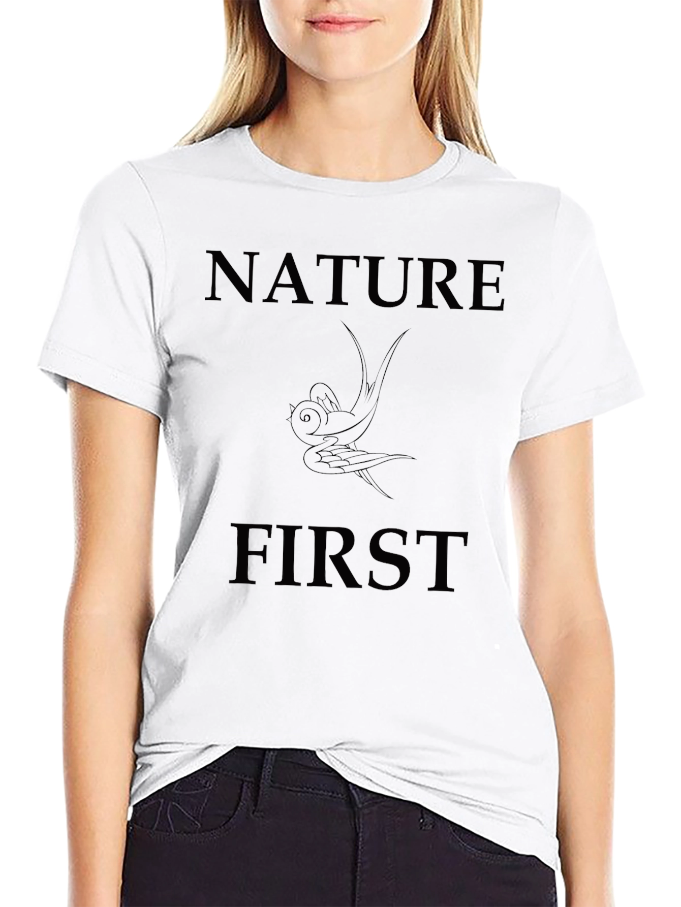 Nature First Graphic Tee - Black