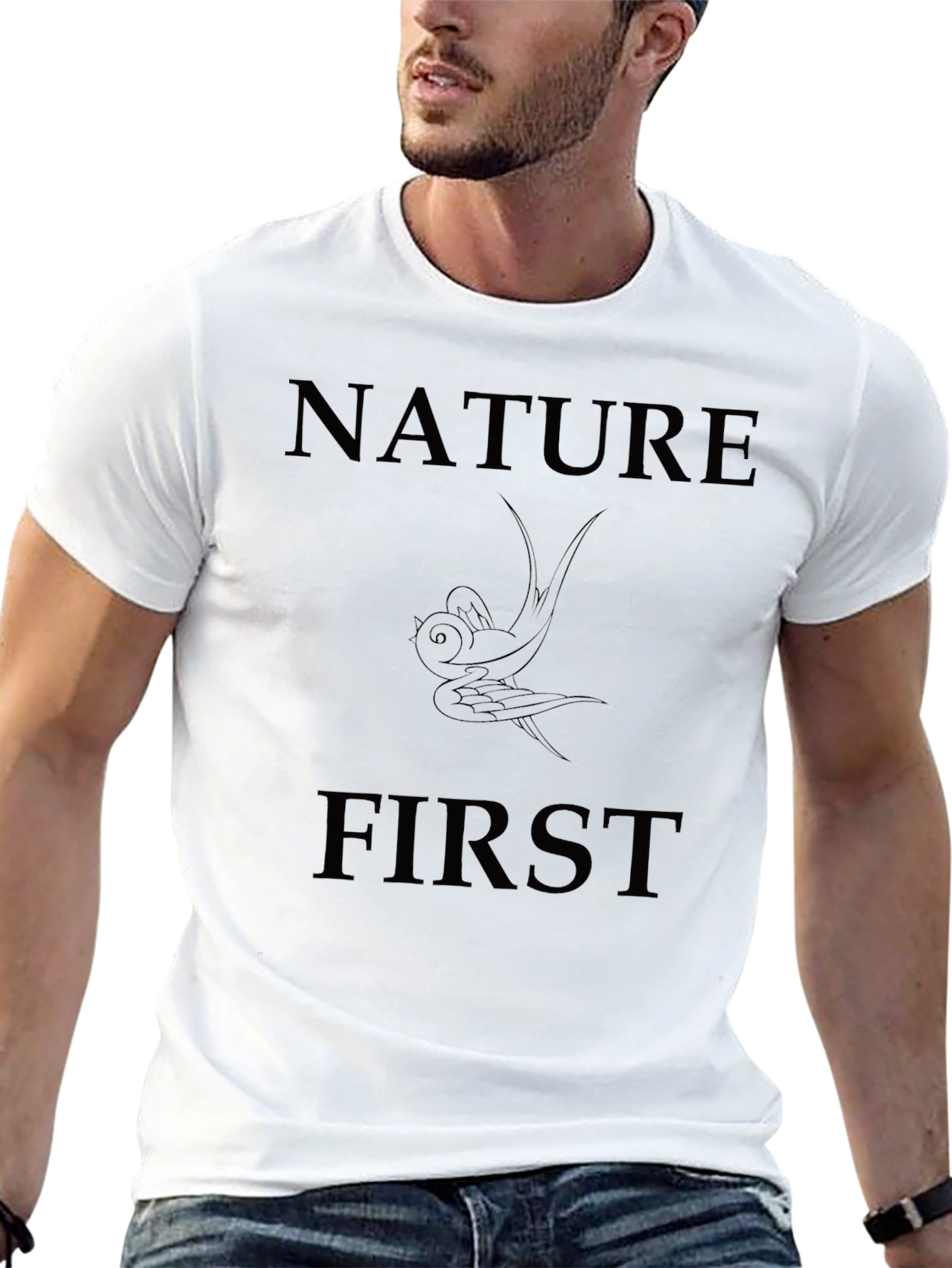 Nature First Graphic Tee - Black
