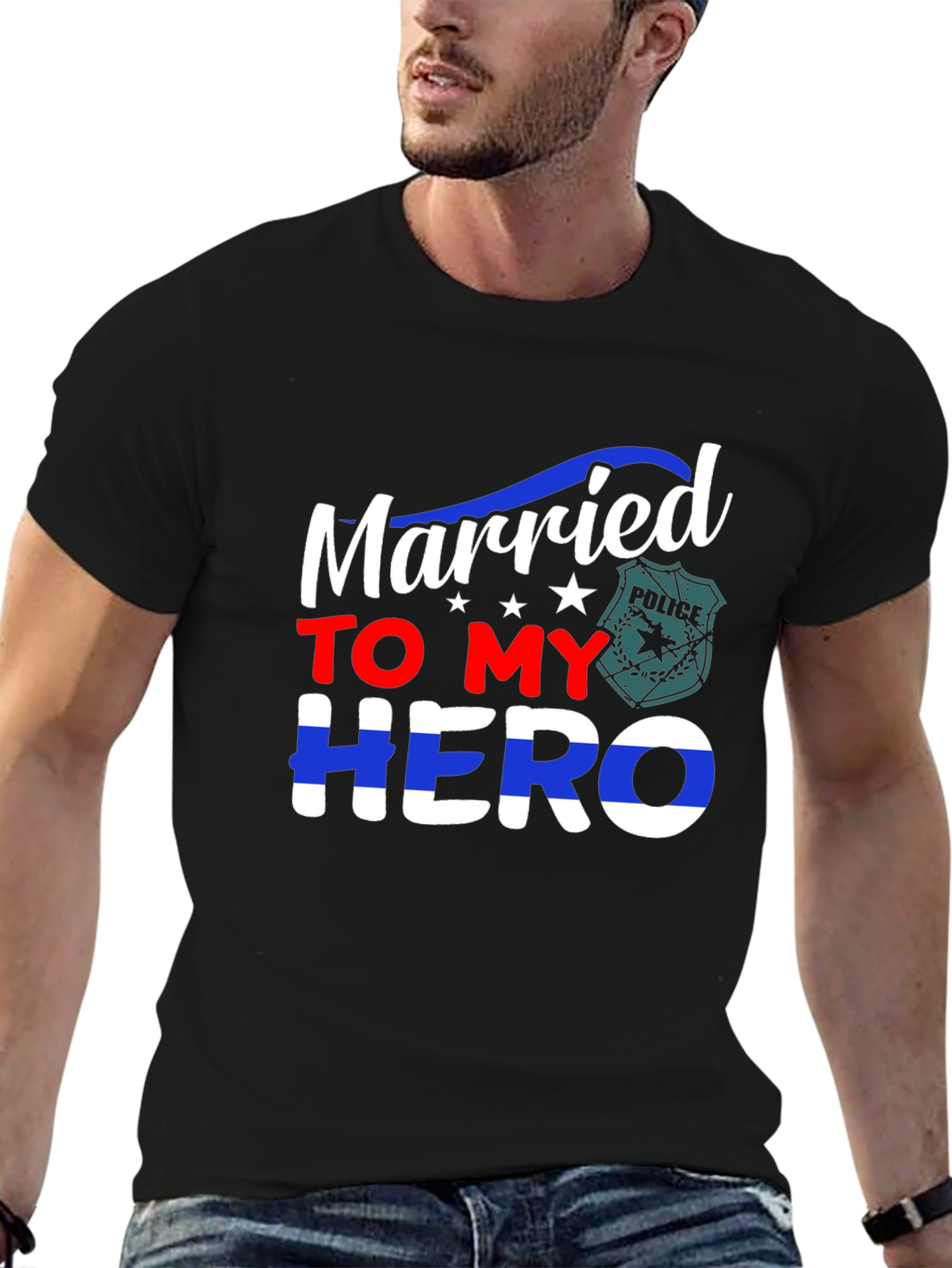 Married to My Hero T-Shirt Police Wife Support