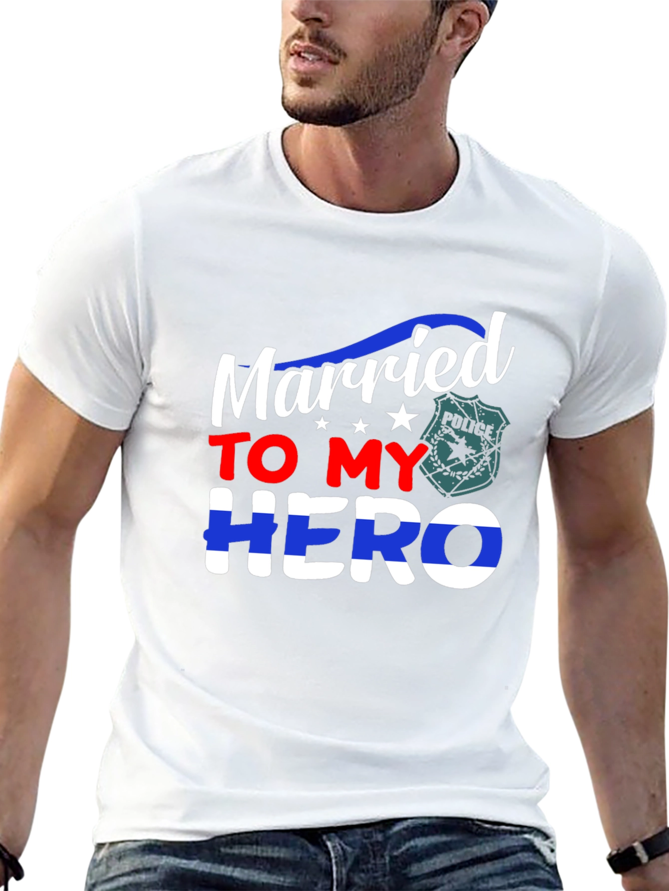 Married to My Hero T-Shirt Police Wife Support