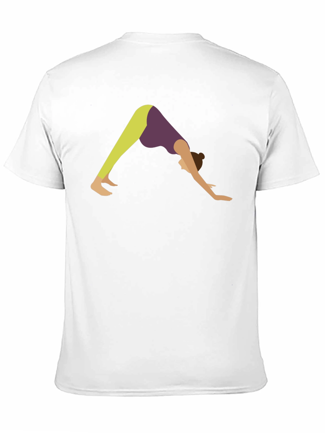 Yoga Pose Graphic Tee - Black Cotton T-Shirt