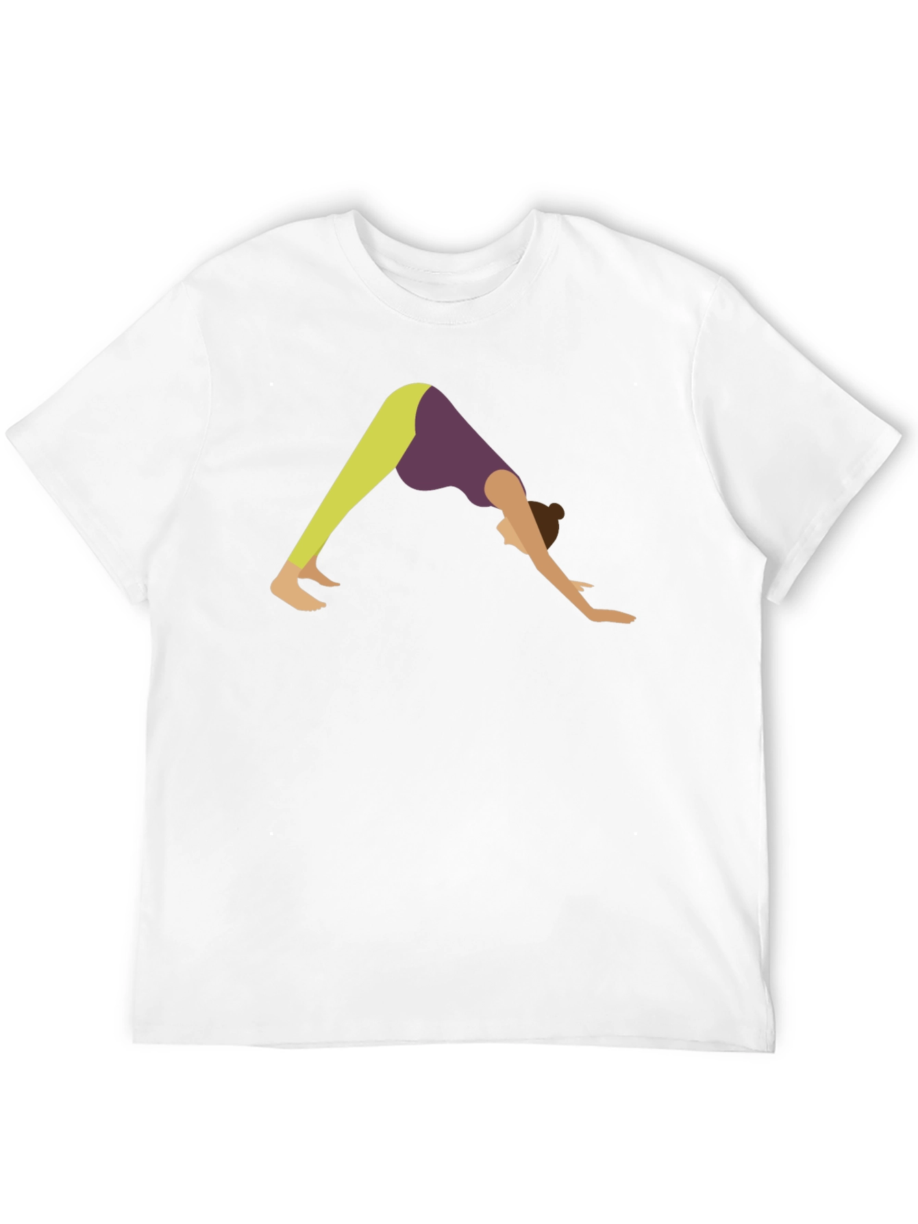 Yoga Pose Graphic Tee - Black Cotton T-Shirt