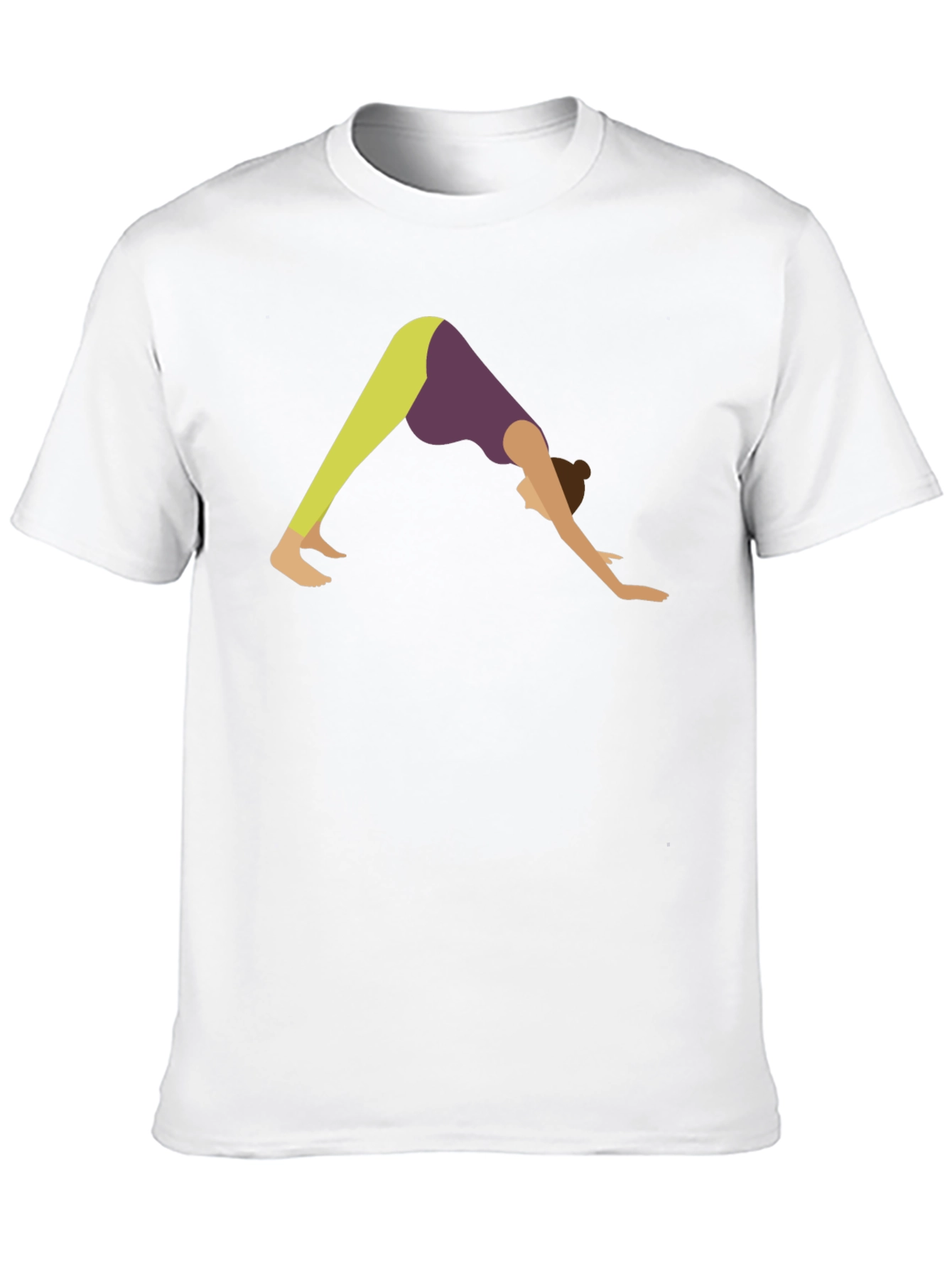 Yoga Pose Graphic Tee - Black Cotton T-Shirt