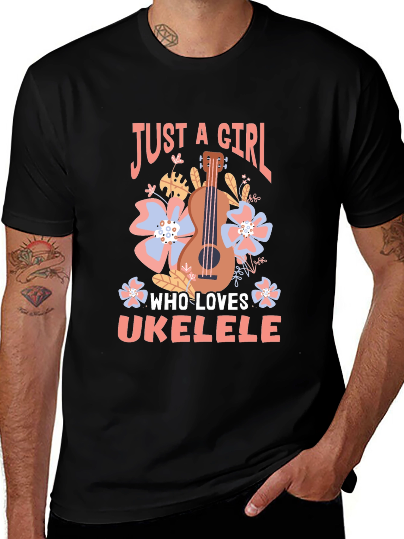 Just a Girl Who Loves Ukulele T-Shirt