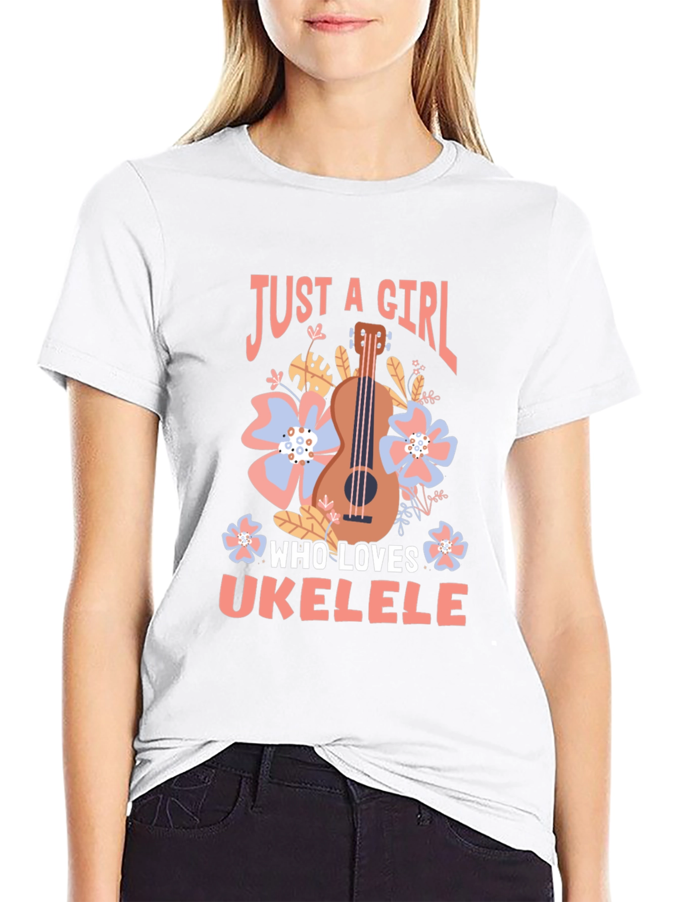Just a Girl Who Loves Ukulele T-Shirt